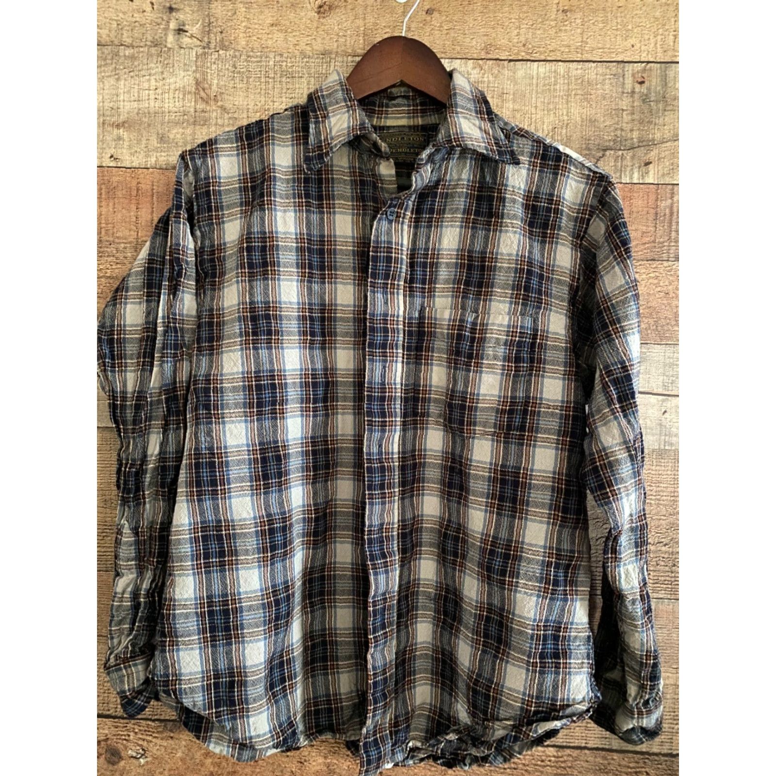 Pendleton PENDLETON Shirt Large Men’s Pure Virgin Wool Button-Down Made In USA Size US L / EU 52-54 / 3 - 2 Thumbnail