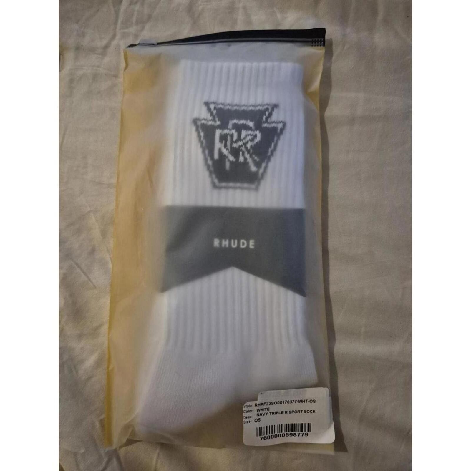 Rhude Rhude Black Triple R Logo Socks Size ONE SIZE - 6 Thumbnail