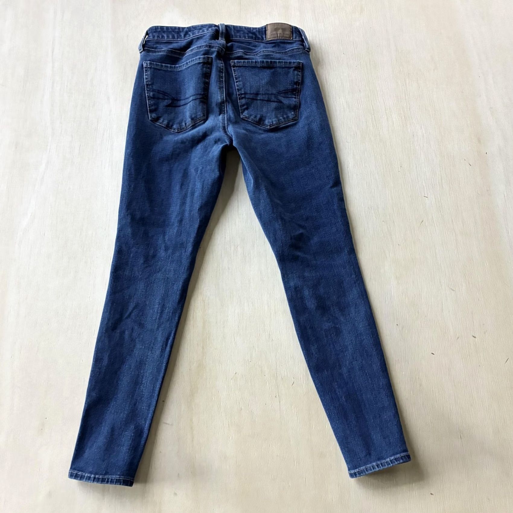 American Eagle Outfitters VINTAGE? No. American Eagle Outfitters Dream Stretch Skinny Jeans Womens 2 Short Blue Denim Size 26" / US 2 / IT 38 - 4 Thumbnail