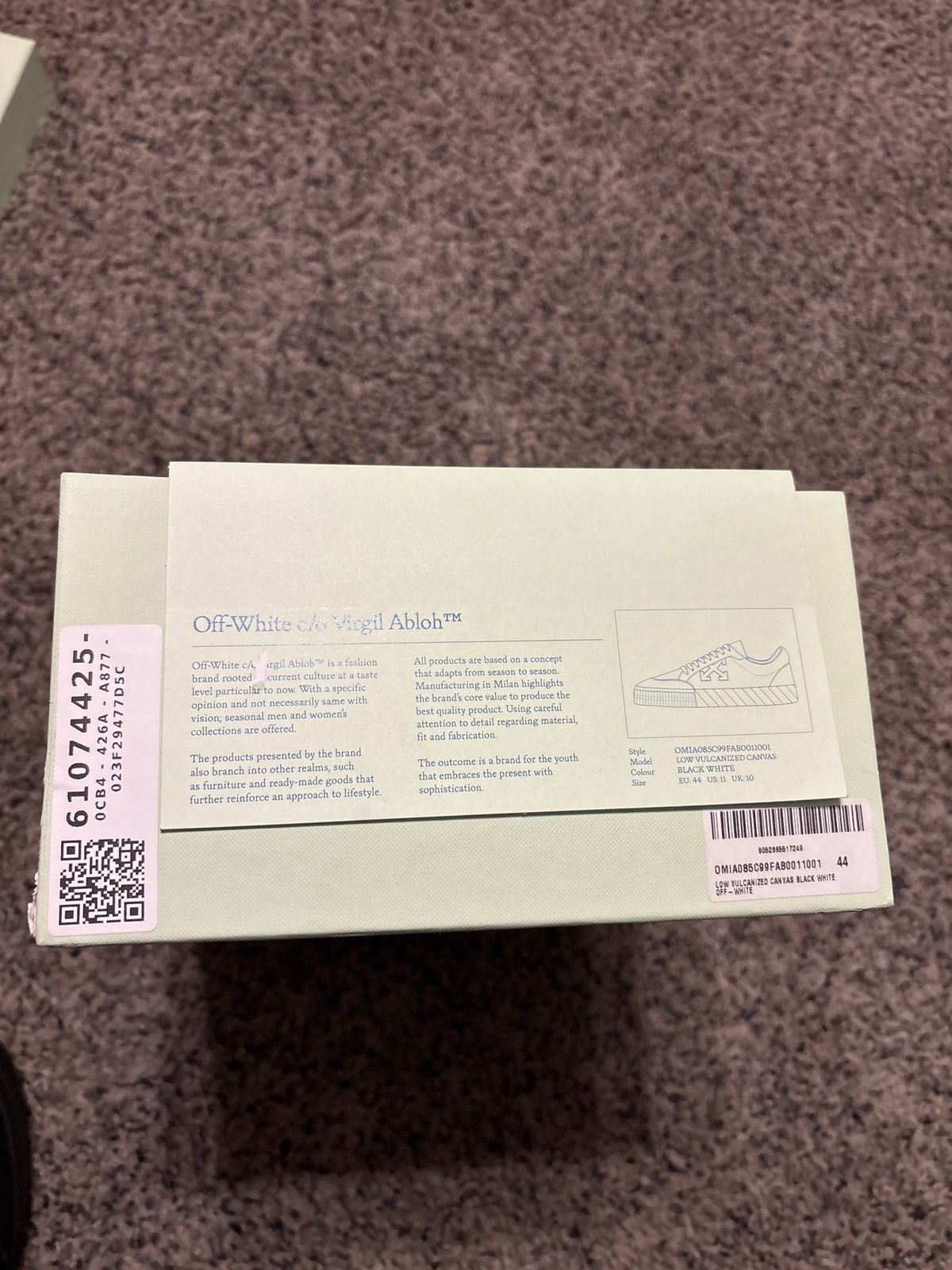 Off-White Black/White Off-white low vulcanized canvas Size US 11 / EU 44 - 8 Thumbnail