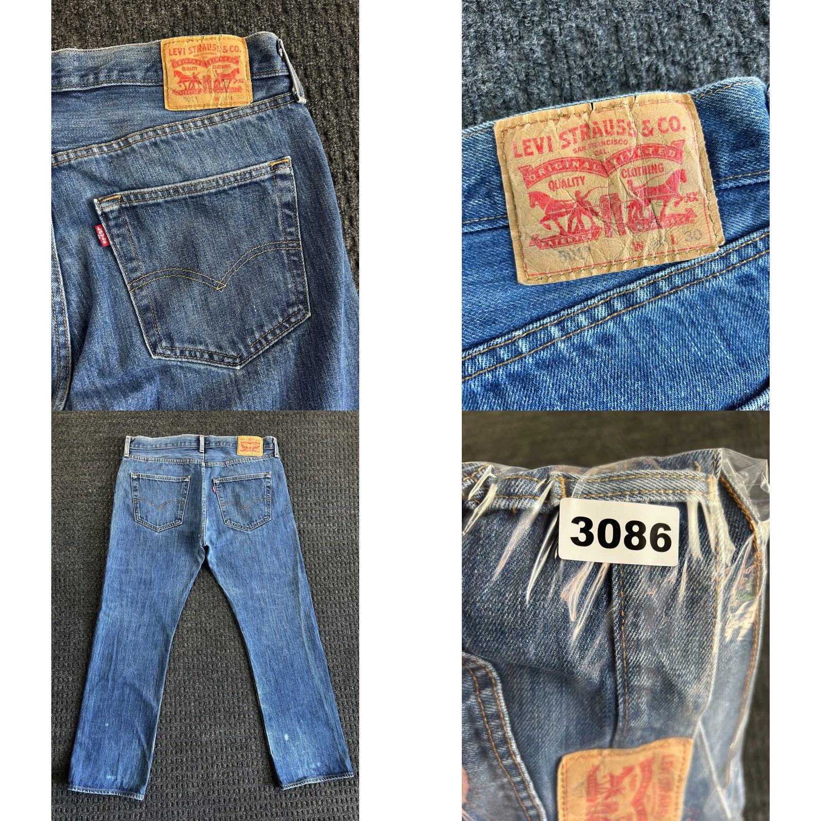 Levi's VINTAGE Levi’s 501 Jeans 36 x 30 Men’s Denim Medium Wash Button Fly Grunge Skate Jeans Retro 90s Mens Size US 36 / EU 52 - 8 Thumbnail