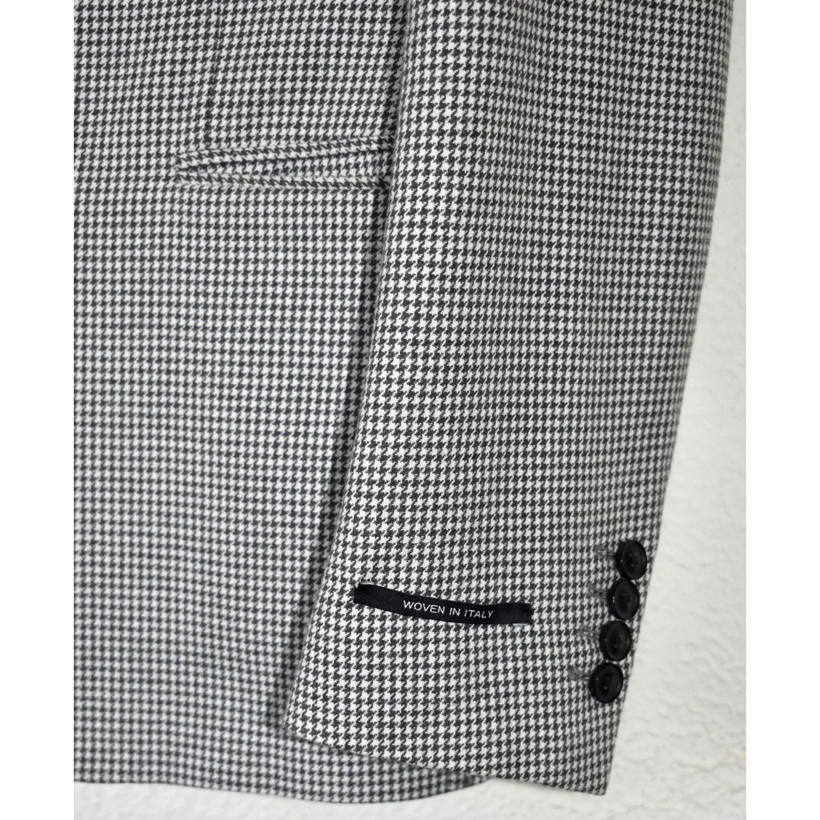 Reiss REISS Houndstooth Cotton Wool Blend 2-Button Blazer Chest 42 Size 42S - 6 Thumbnail