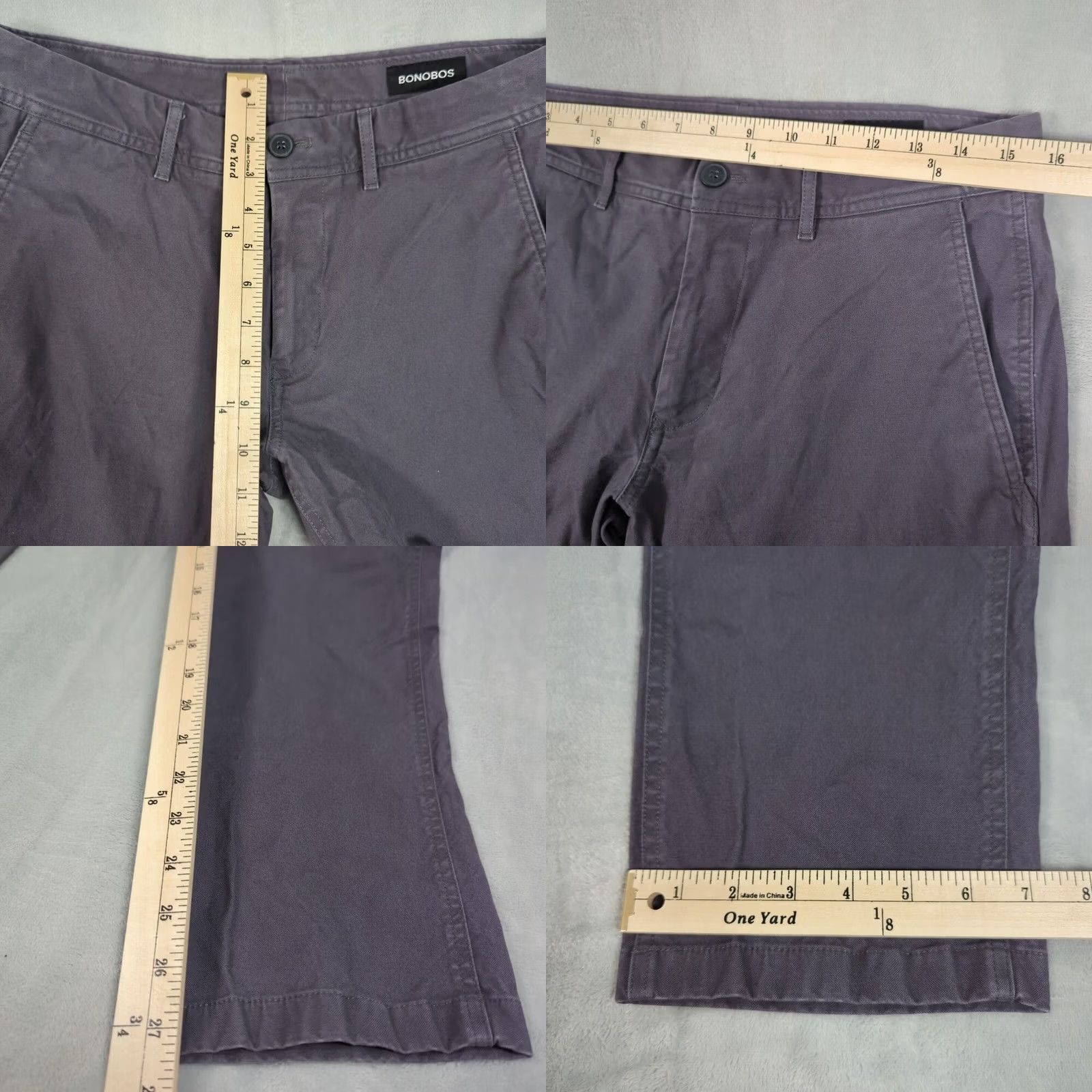 Bonobos Bonobos Chino Pants Mens 30x28 Gray Flat Front Pockets Casual Workwear Pants Size US 30 / EU 46 - 9 Thumbnail