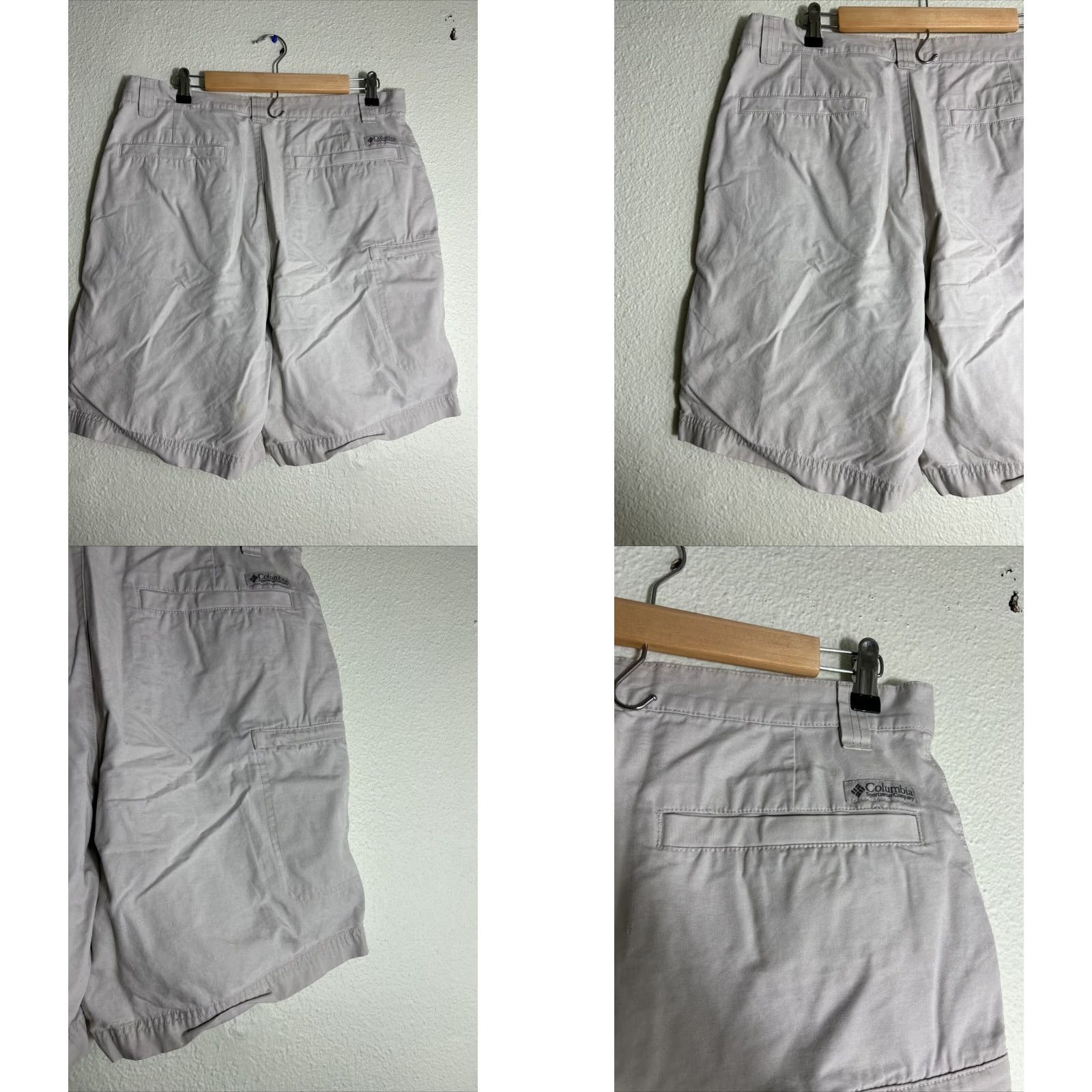 Vintage Columbia Cargo Shorts Beige 100% Cotton Mens Size 34x9 size 34 Regular Shorts Beige Cargo Men 34x9 Size US 34 / EU 50 - 8 Thumbnail
