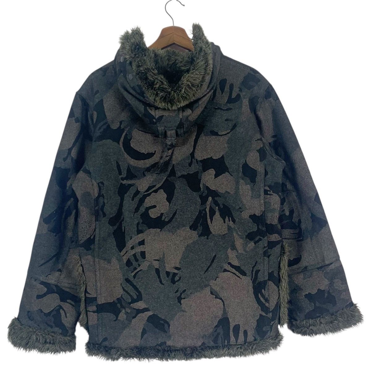 Japanese Brand Vintage Hiromichi Nakano Heavy Jacket with Fur Hoodie Size US M / EU 48-50 / 2 - 10 Thumbnail