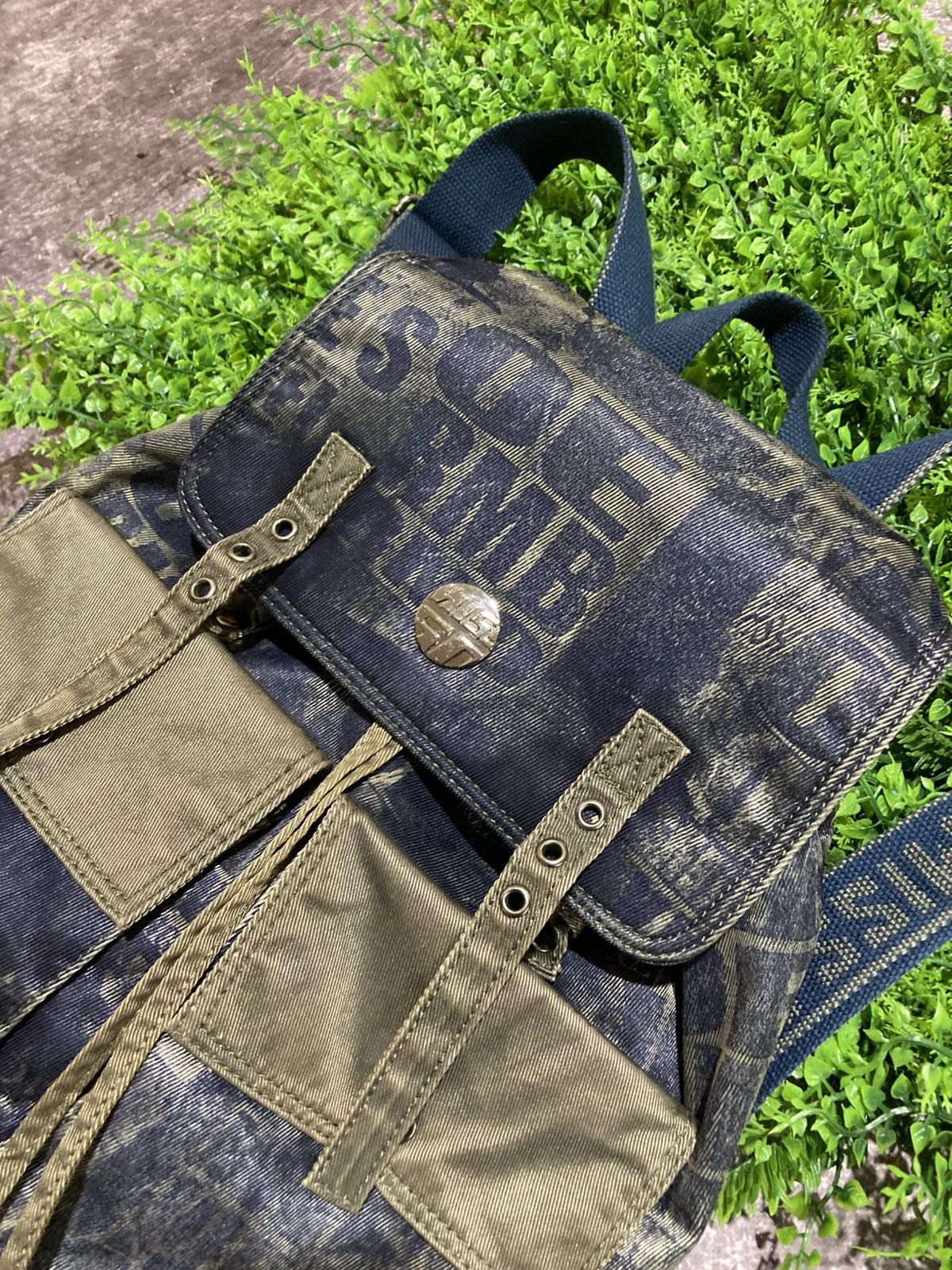 Miss Sixty Vintage Miss Sixty Archive Backpack Denim Printed Bag Y2K Size ONE SIZE - 6 Thumbnail