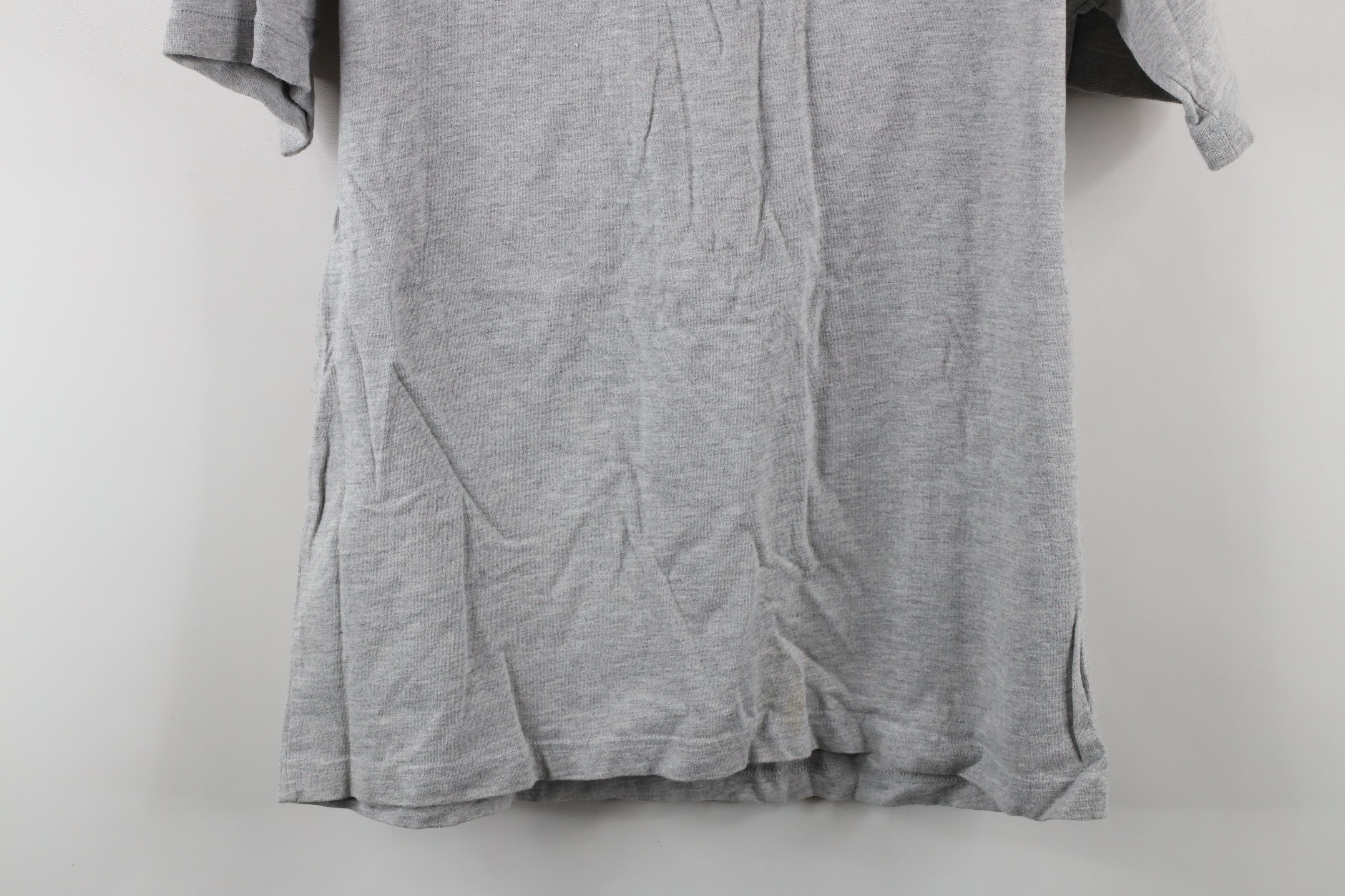 Vintage Vintage 90s Streetwear Blank Henley T-Shirt Gray Cotton Size US M / EU 48-50 / 2 - 11 Thumbnail