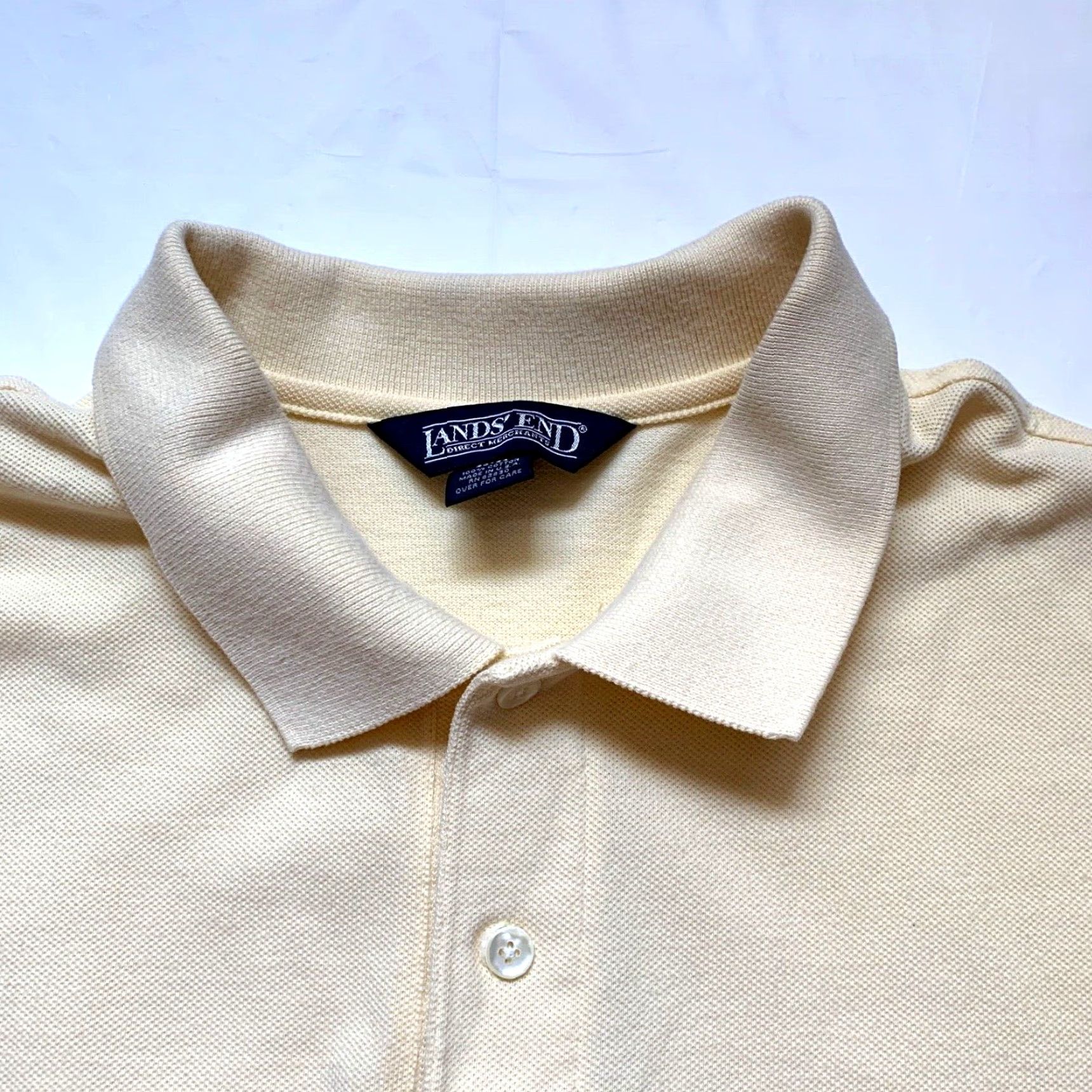 Lands' End VINTAGE Lands' End Polo Shirt Mens 2XL 50-52 Light Yellow Rugby USA Classic NEW Size US XXL / EU 58 / 5 - 5 Thumbnail