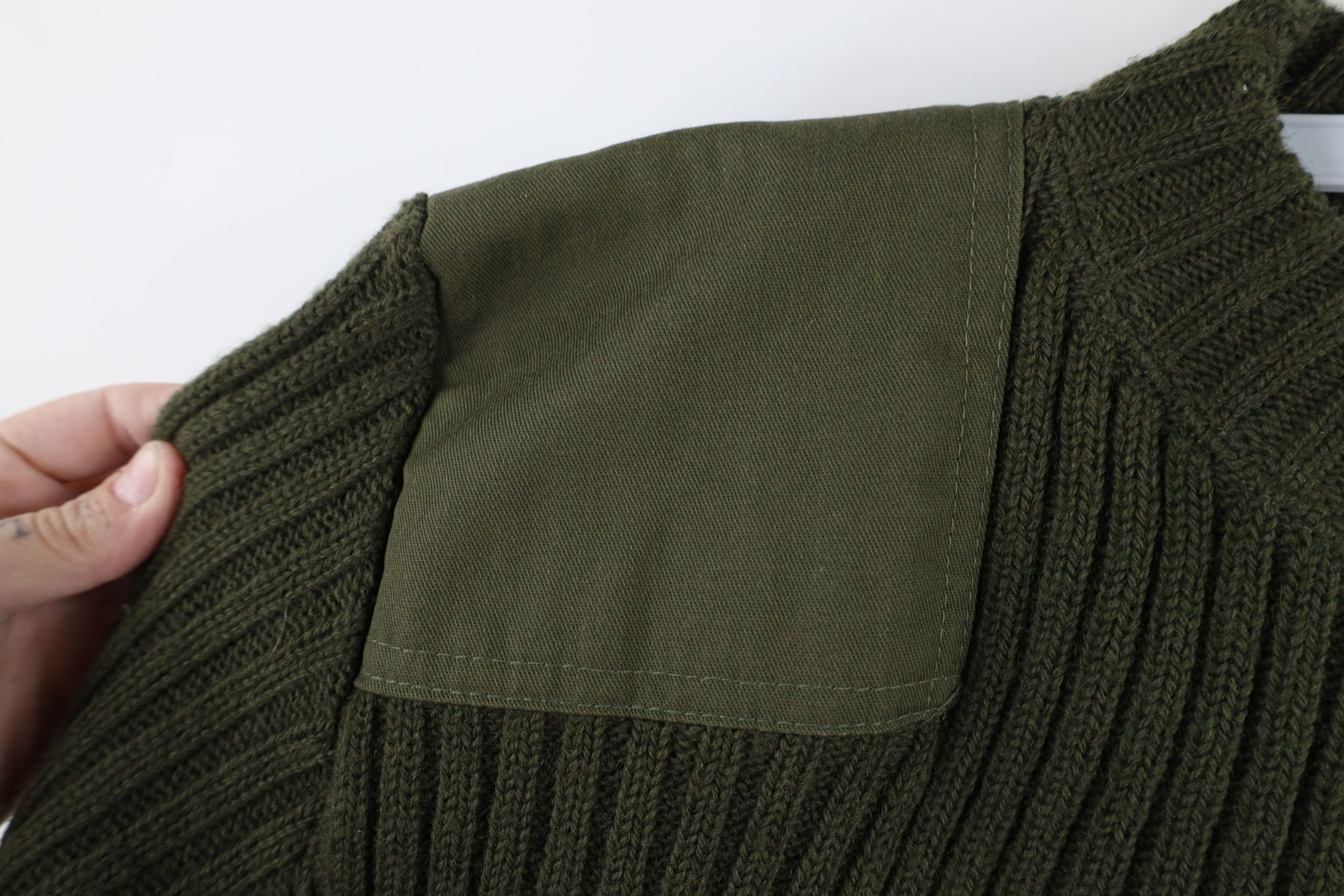 Vintage Vintage 90s Military Ribbed Knit Commando Sweater Green USA Size US L / EU 52-54 / 3 - 7 Thumbnail