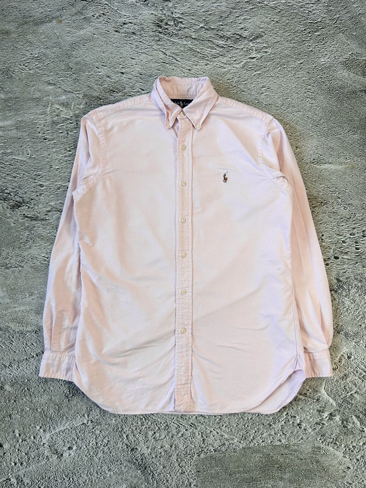 Polo Ralph Lauren × Ralph Lauren × Vintage Polo Ralph Lauren pink shirt button up longsleeve plain Size US M / EU 48-50 / 2 - 1 Thumbnail