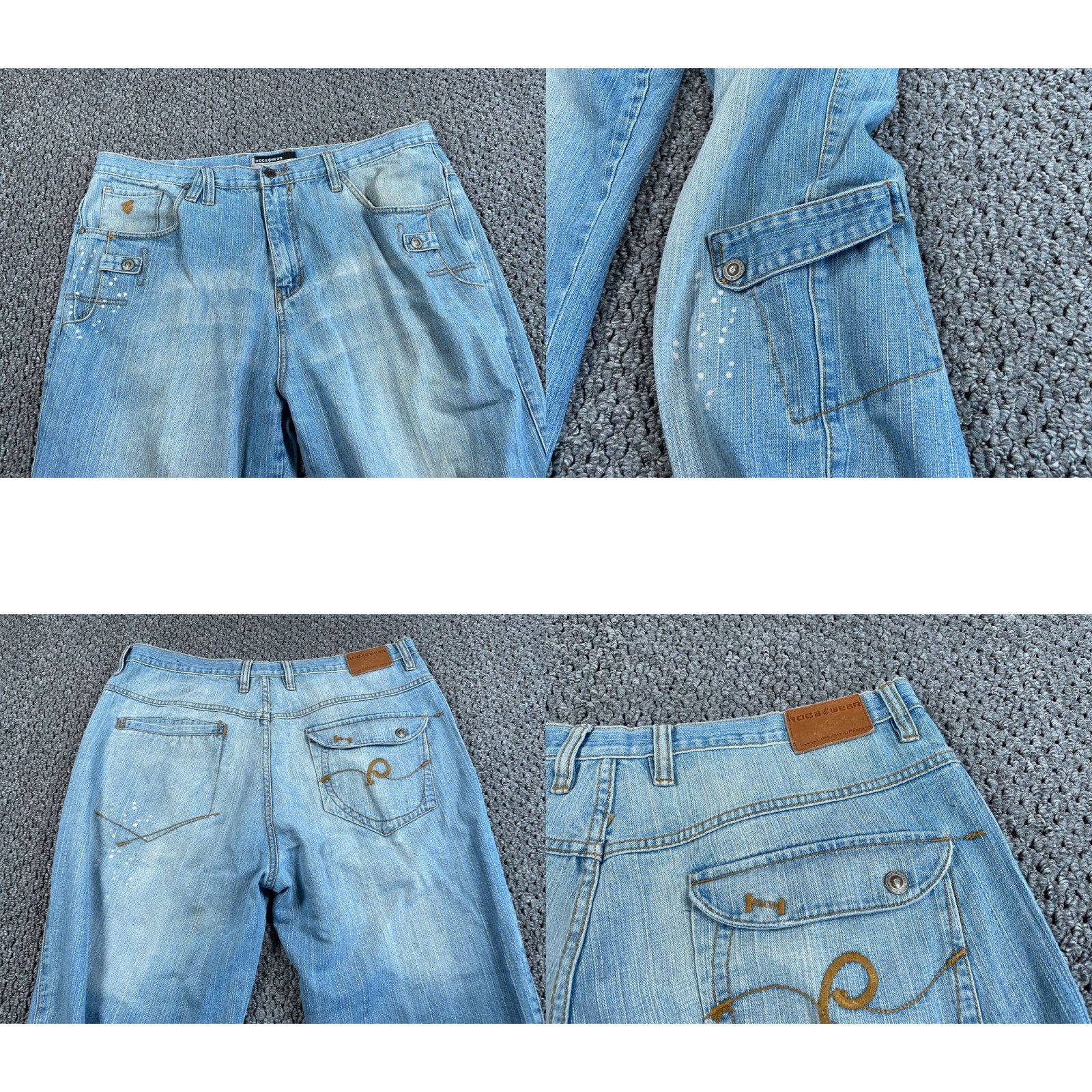 Rocawear VINTAGE Rocawear Jeans Men 40 x 34 Blue Denim Baggy Loose Fit 90s Hip Hop Straight 5-Pocket Womens? Size US 40 / EU 56 - 8 Thumbnail