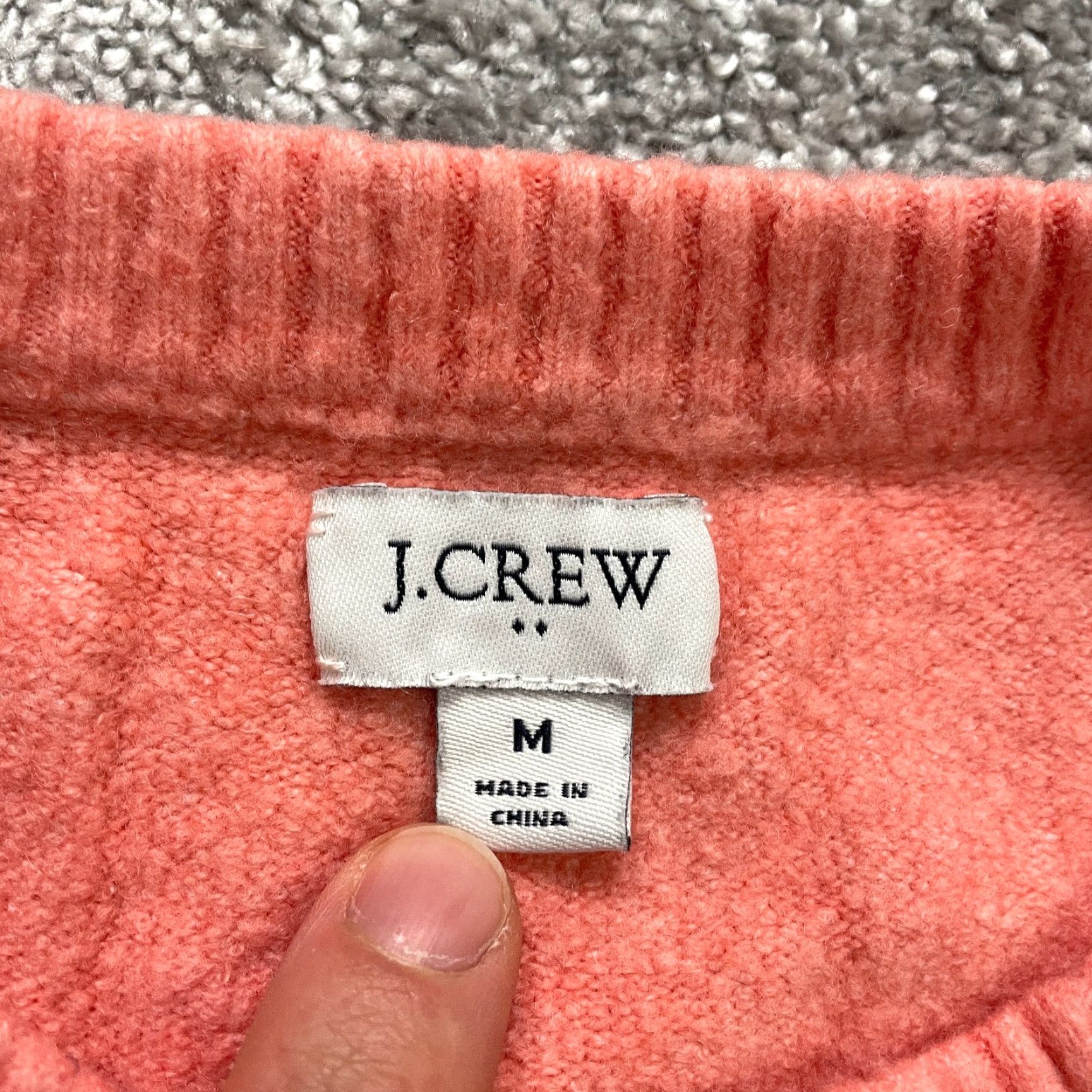 J.Crew VINTAGE J.Crew Women’s Pullover Sweater Knit Long Sleeve Casual Fit Orange 00s Designer Size M / US 6-8 / IT 42-44 - 6 Thumbnail