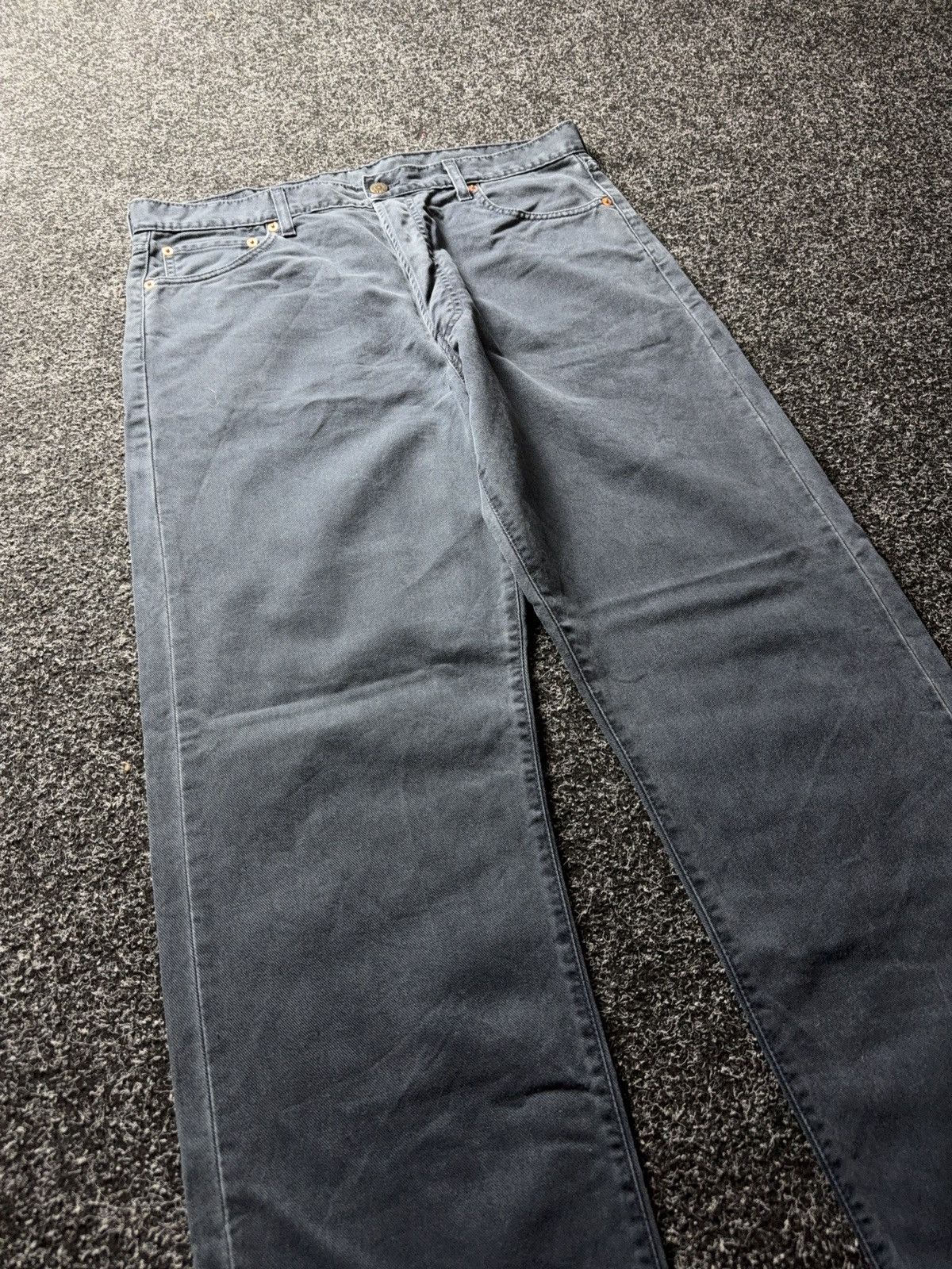 Levi's Vintage Clothing Vintage 90s USA Retro Levi’s 551 Jeans Faded Grey / Blue Size US 35 - 6 Thumbnail