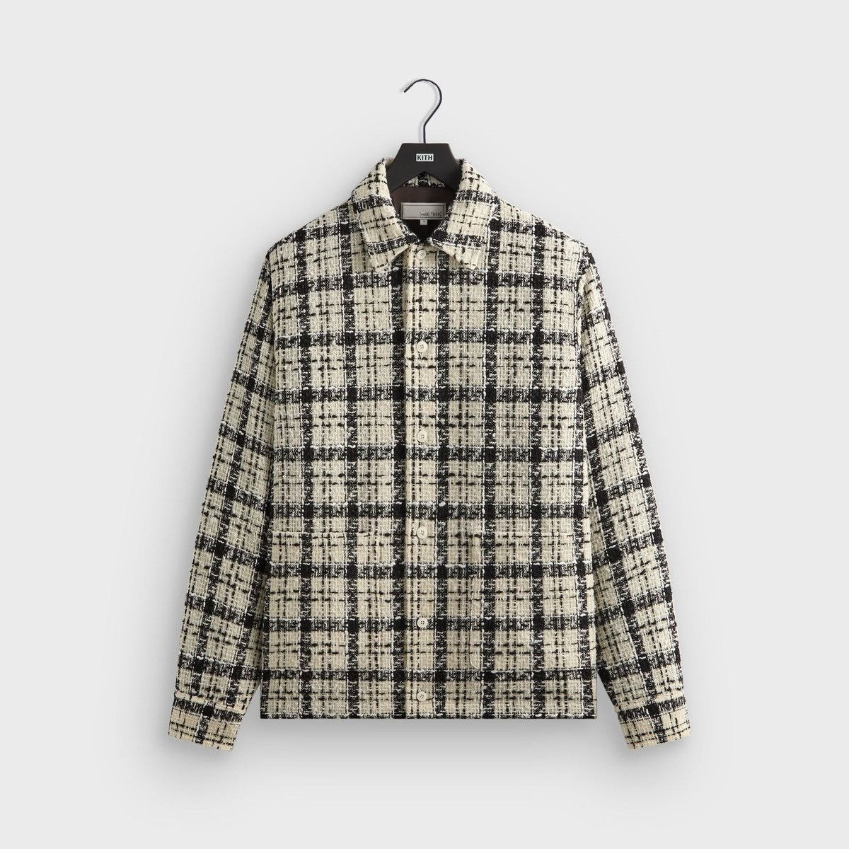 Kith &Kin Windowpane Boucle Long Shirt Boxy Collared Overshirt Size US XXL / EU 58 / 5 - 4 Thumbnail