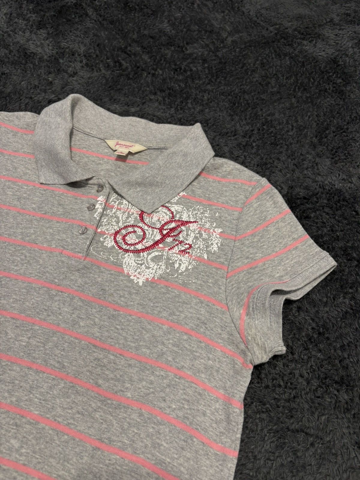 Hysteric Glamour × Undercover 2000s Cute Japan Y2K Abercrombie Style Striped Polo Tee Size M / US 6-8 / IT 42-44 - 2 Thumbnail