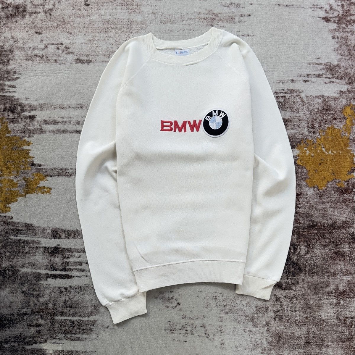 BMW VINTAGE HANES BMW EMBROIDED LOGO MOTORSPORTS SWEATSHIRT 90’s Size US M / EU 48-50 / 2 - 1 Thumbnail