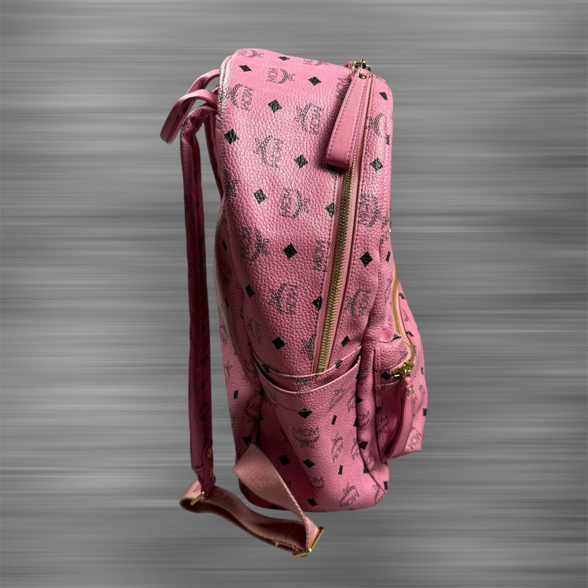 MCM MCM Visetos ‘Pink’ Studs Backpack Size ONE SIZE - 5 Thumbnail