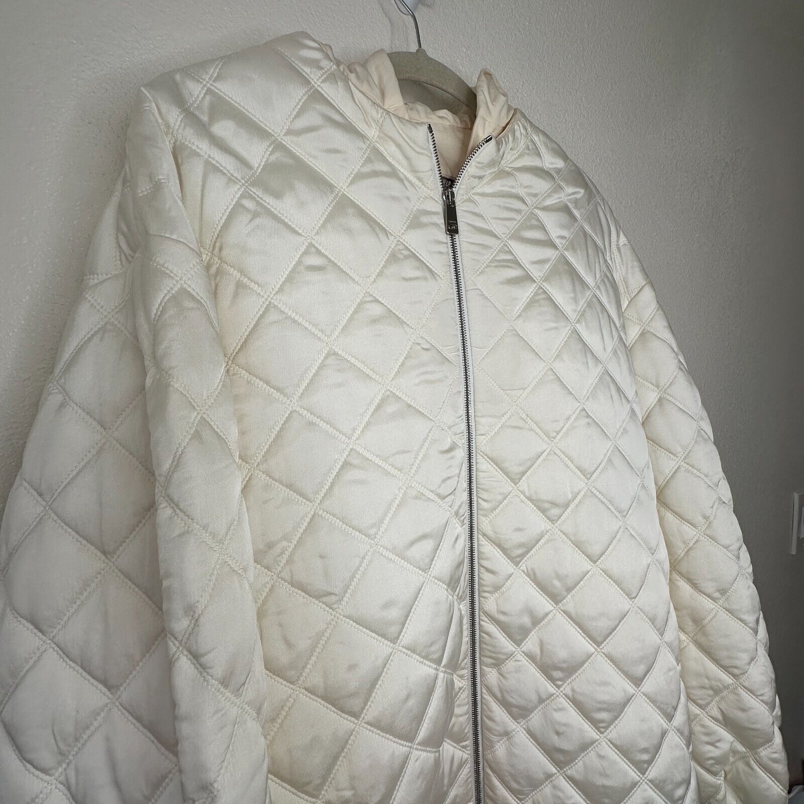 Jil Sander Jil Sander Cream Goldfish Long Quilted Zip Hooded Jacket 36 Size M / US 6-8 / IT 42-44 - 6 Thumbnail