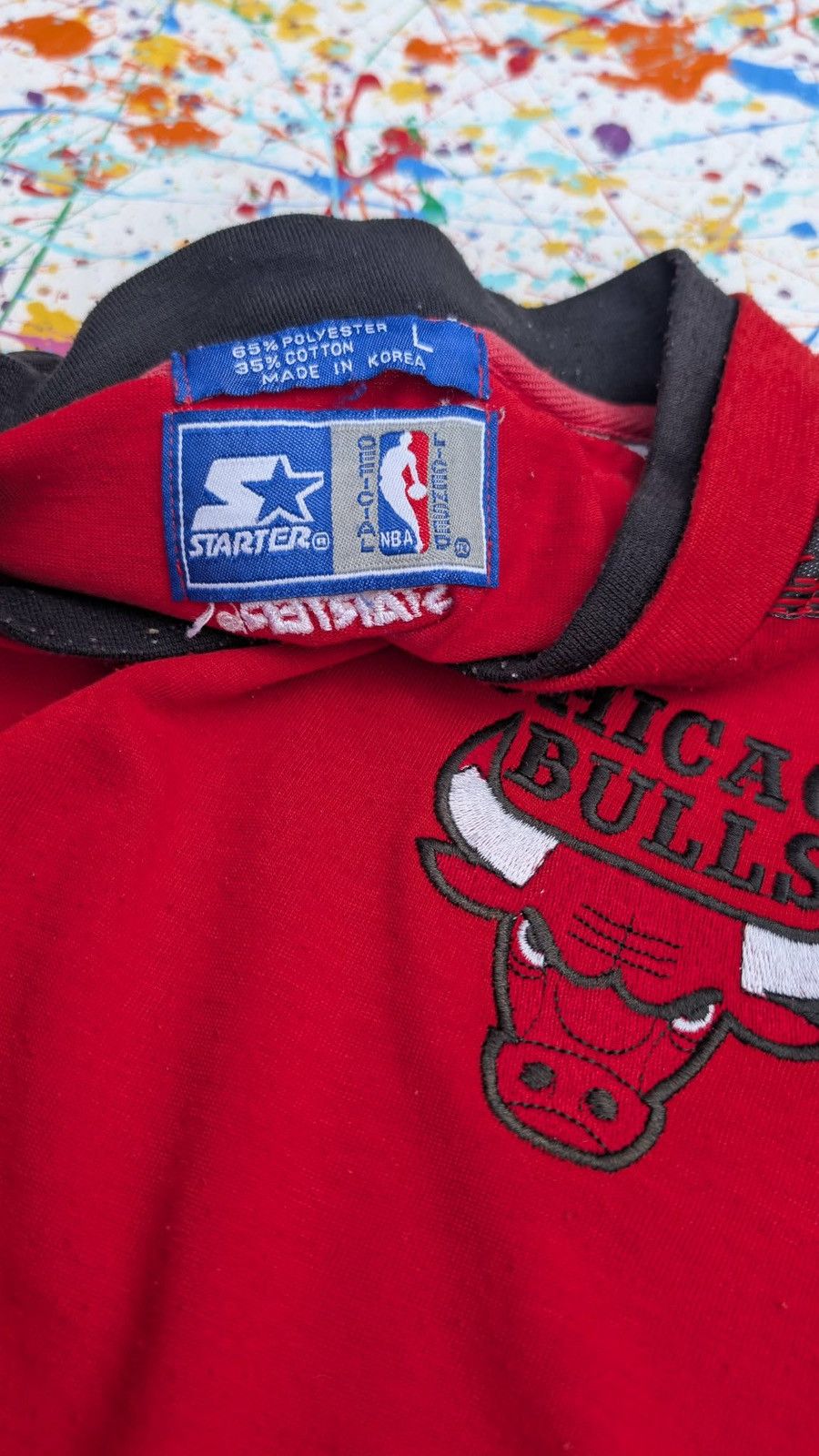 Starter Vintage Chicago bulls tshirt tee 90s Starter basketball Size US L / EU 52-54 / 3 - 12 Thumbnail