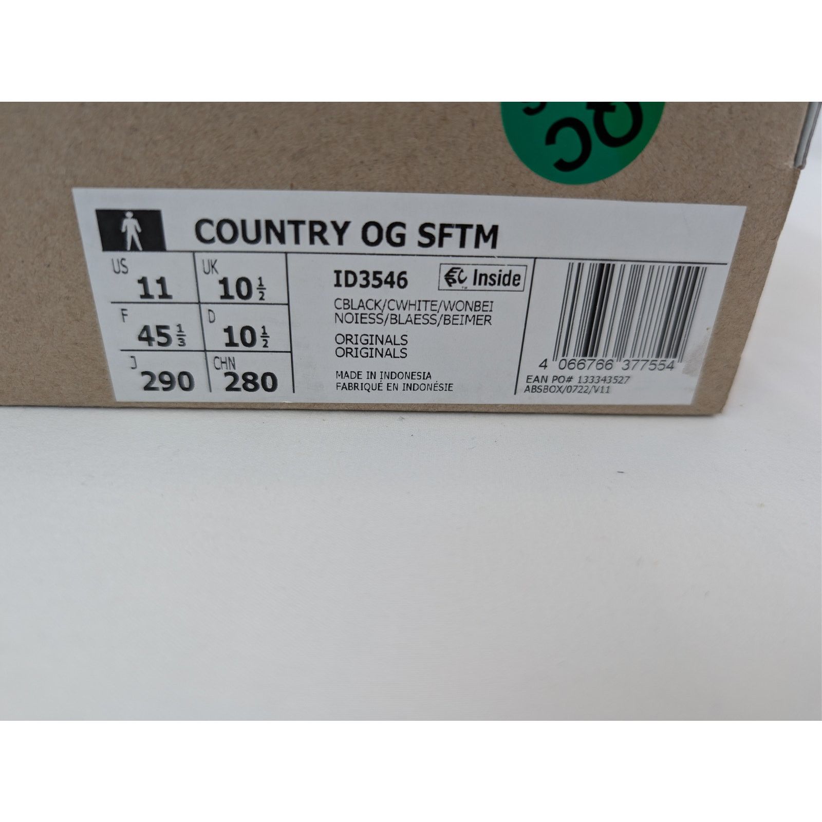 Adidas × Song For The Mute o1rshd1 Country OG sneakers in Black Wonder Beige Size US 11 / EU 44 - 22 Thumbnail