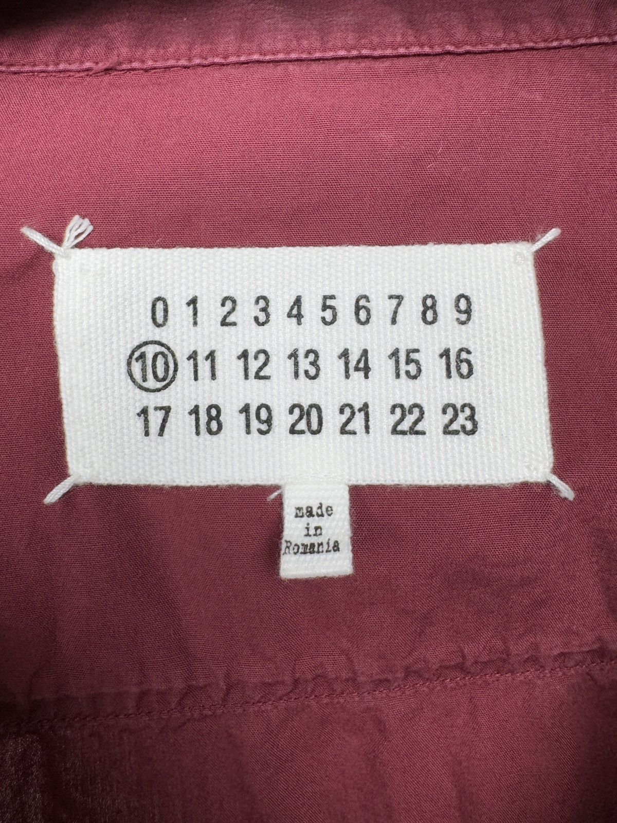 Maison Margiela Men’s Maison Martin Margiela Burgundy Long Sleeve Shirt 46 Size US S / EU 44-46 / 1 - 9 Thumbnail