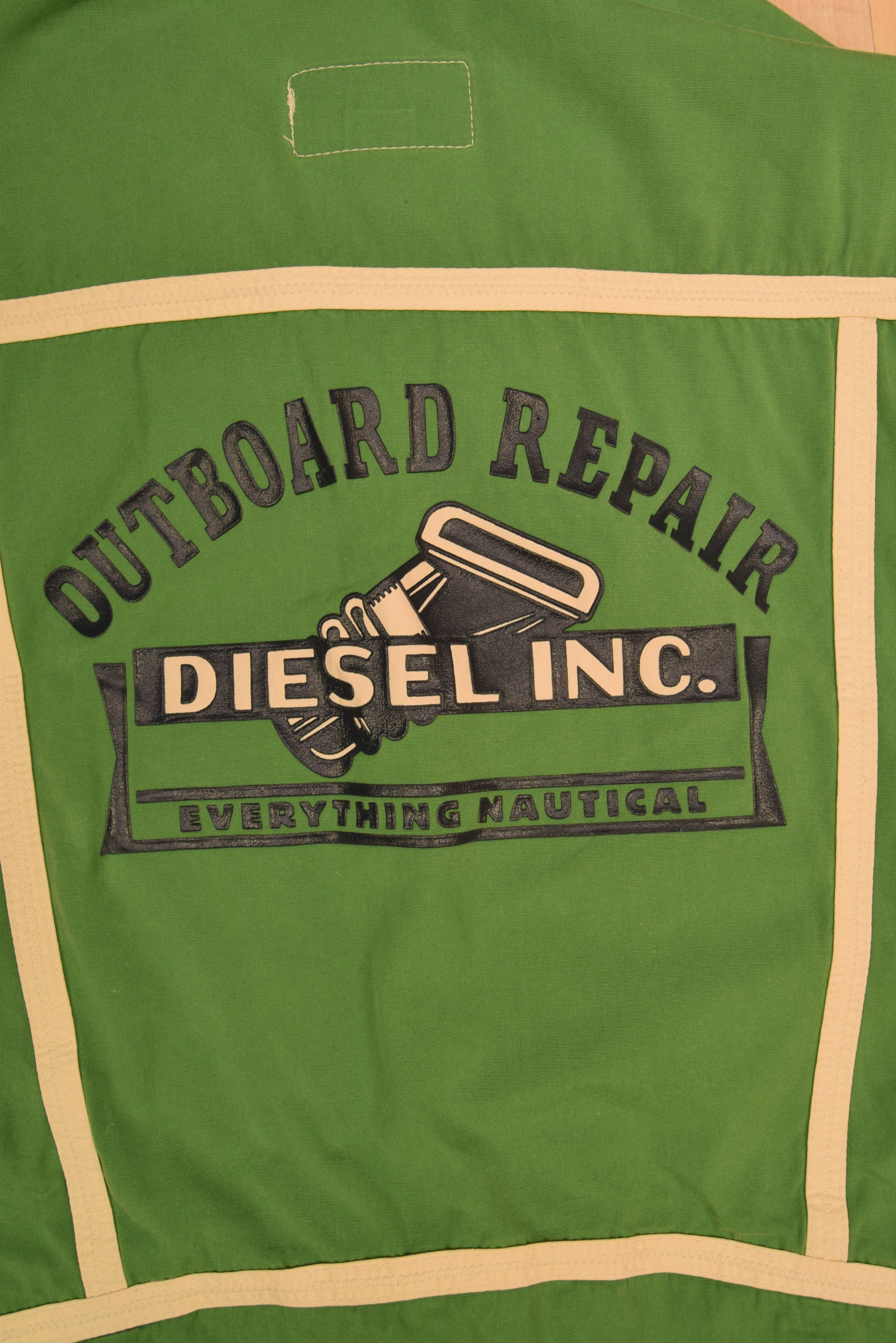 Diesel Thunder Boating Hooded Vest Utilitarian Technical