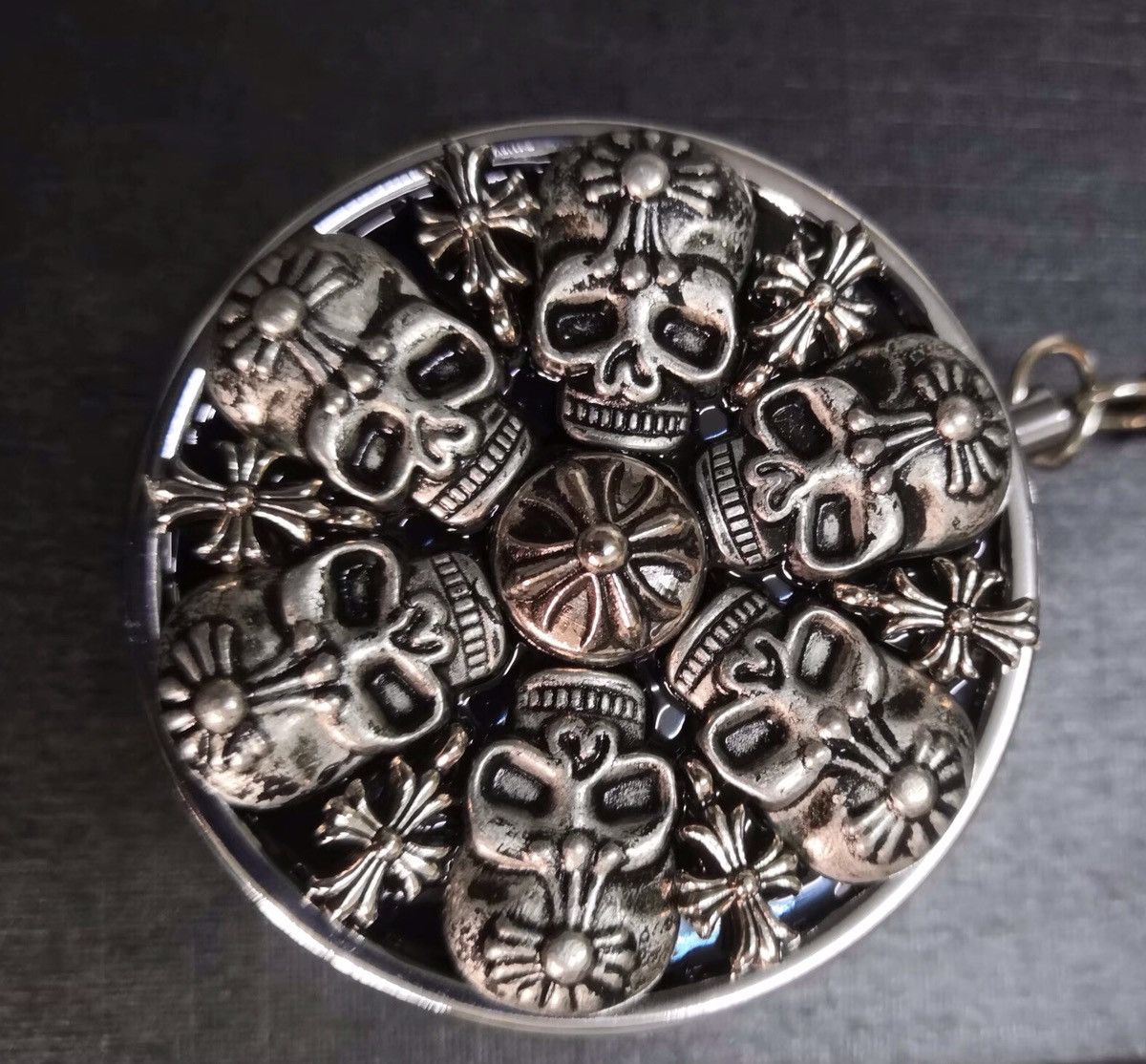 Japanese Brand × Vintage Retro punk y2k mini skull ashtray keychain pocket chain Size ONE SIZE - 1 Thumbnail