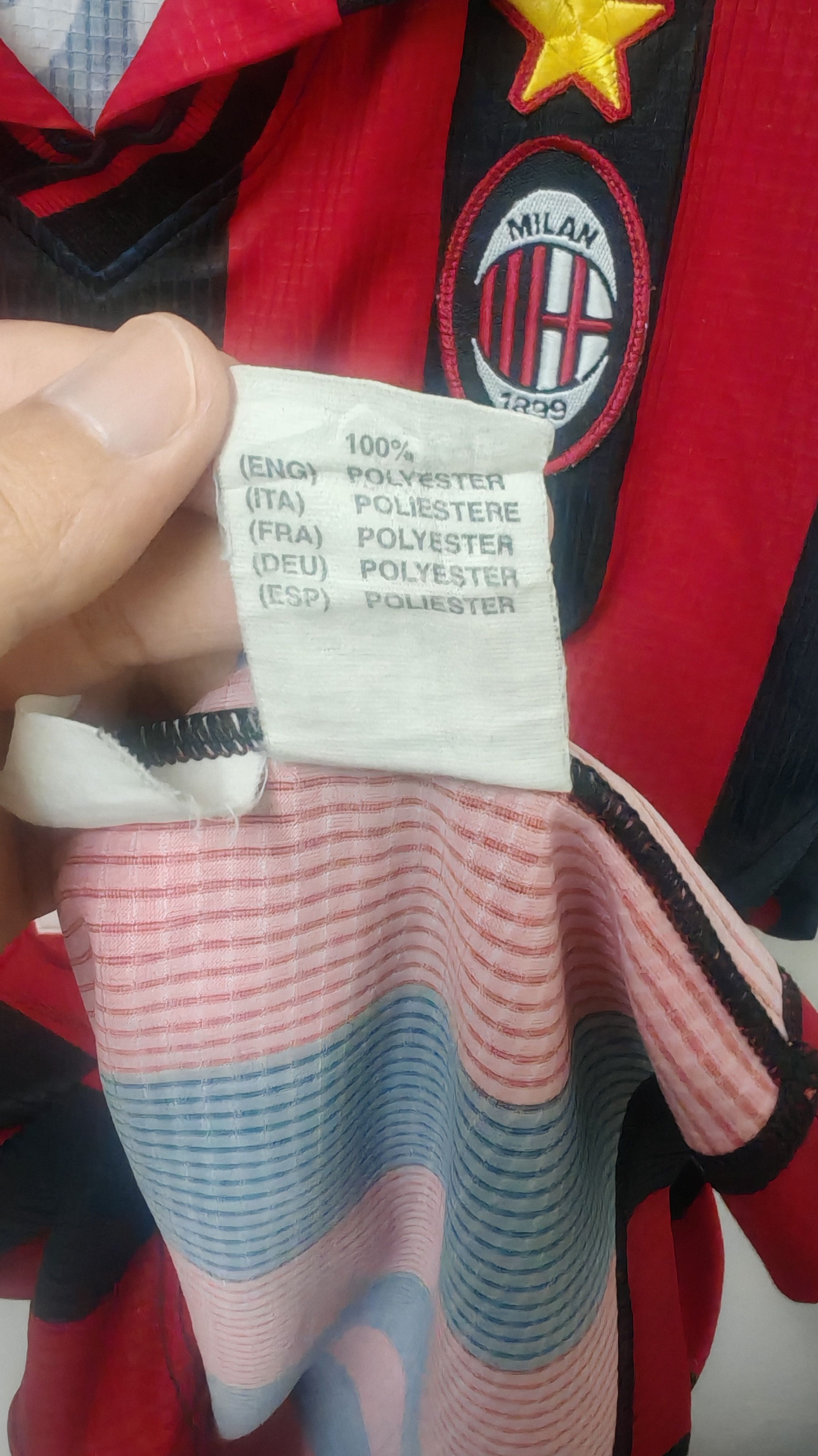 Lotto Sport Vintage Player Issue AC Milan IBOU 13 Jersey Size US L / EU 52-54 / 3 - 11 Thumbnail