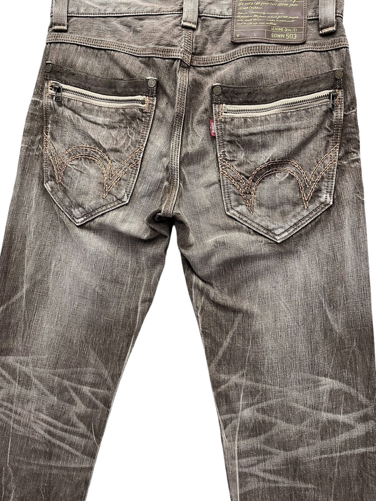 Edwin 🔥FYE🔥EDWIN Seditionaries Mud Max Brown Bleach Wash Denim Size US 30 / EU 46 - 9 Thumbnail