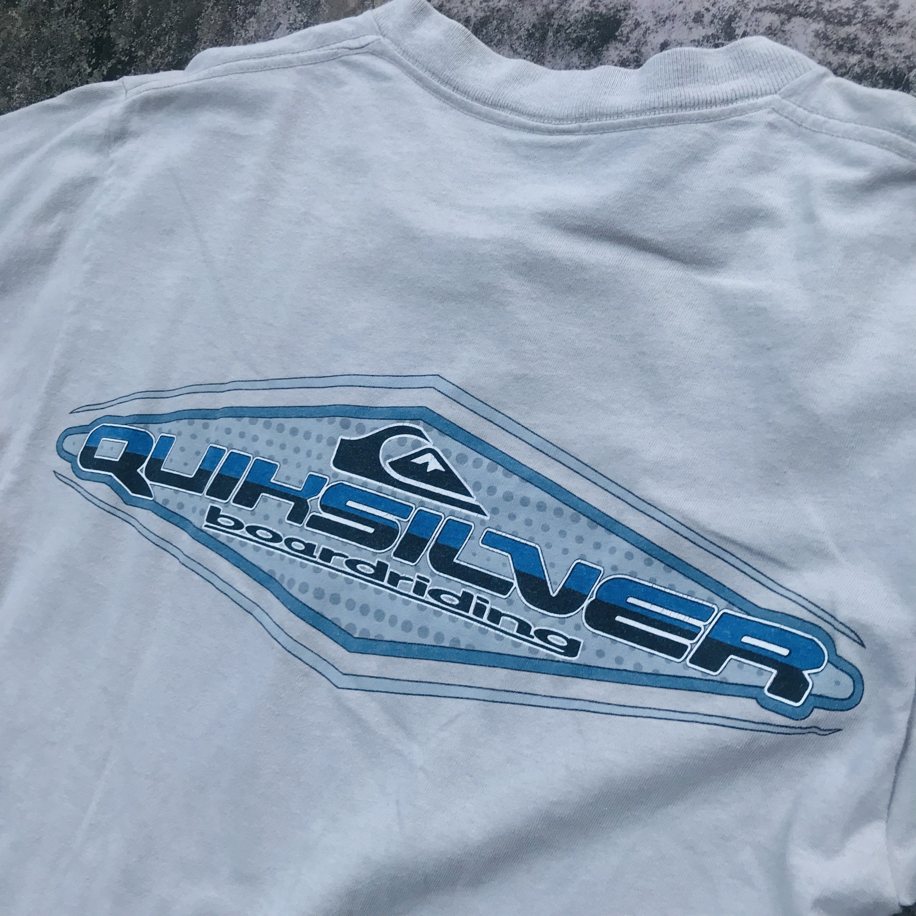 Quiksilver × Vintage 90's Quik Silver Surf Board Tee Size US S / EU 44-46 / 1 - 8 Thumbnail
