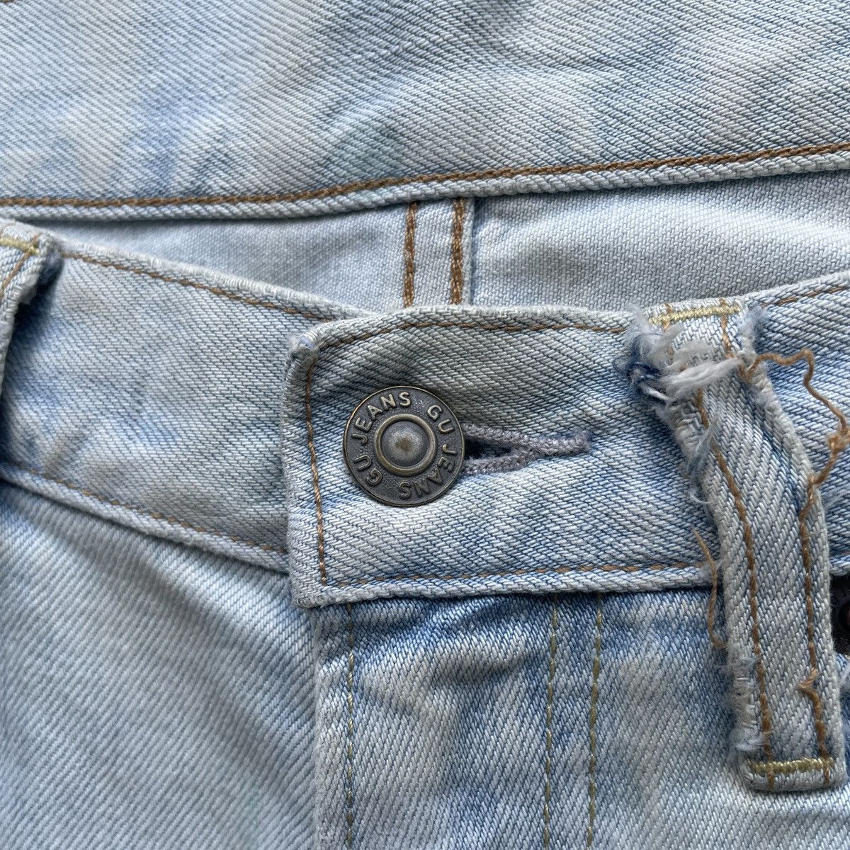 Japanese Brand Japanese Brand Light Wash Distressed Jeans Faded Pants Denim Size US 31 - 6 Thumbnail