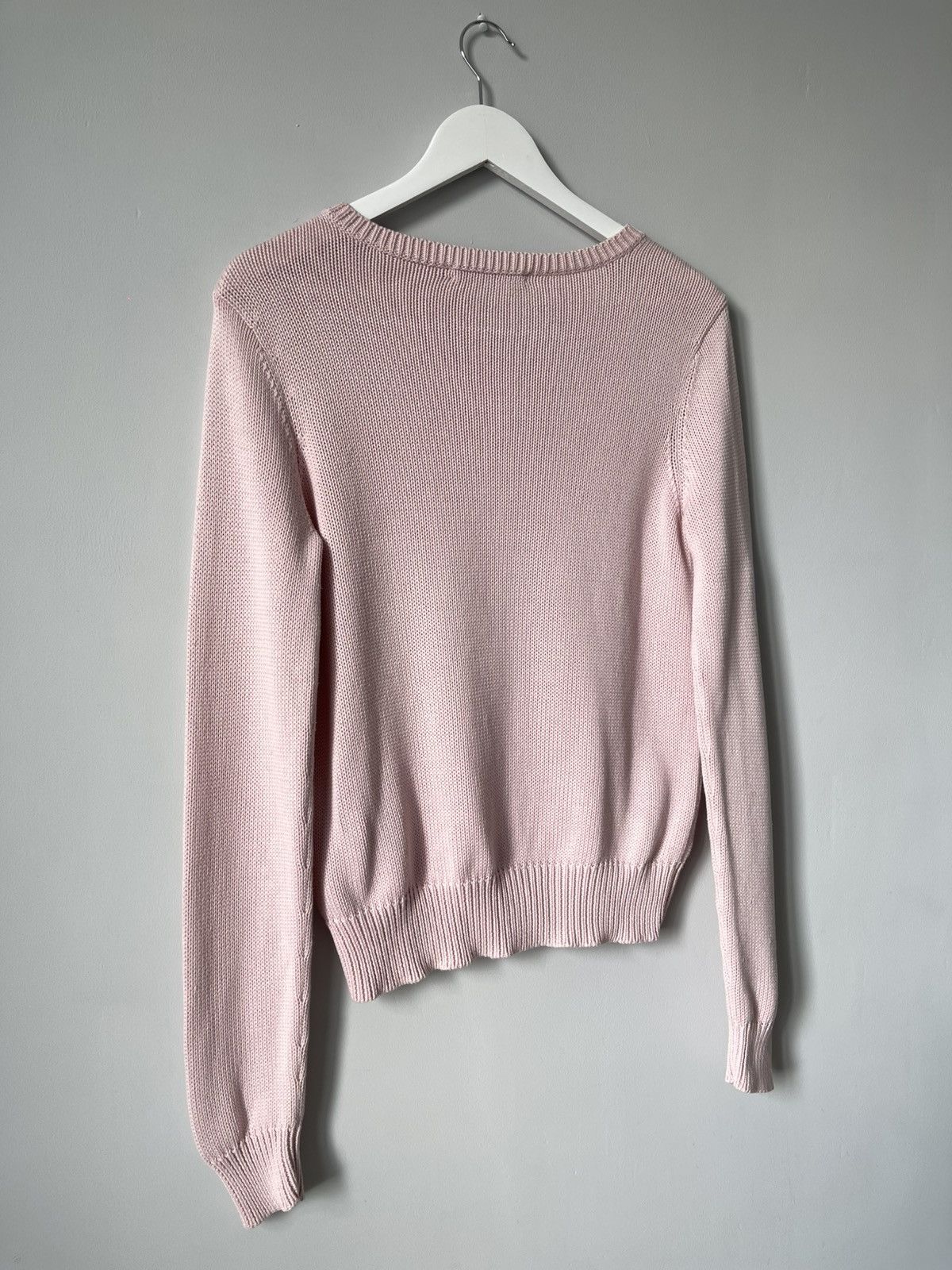 Ralph Lauren Vintage Ralph Lauren 90's Light Pink Cotton Knitted Sweater Size L / US 10 / IT 46 - 12 Thumbnail