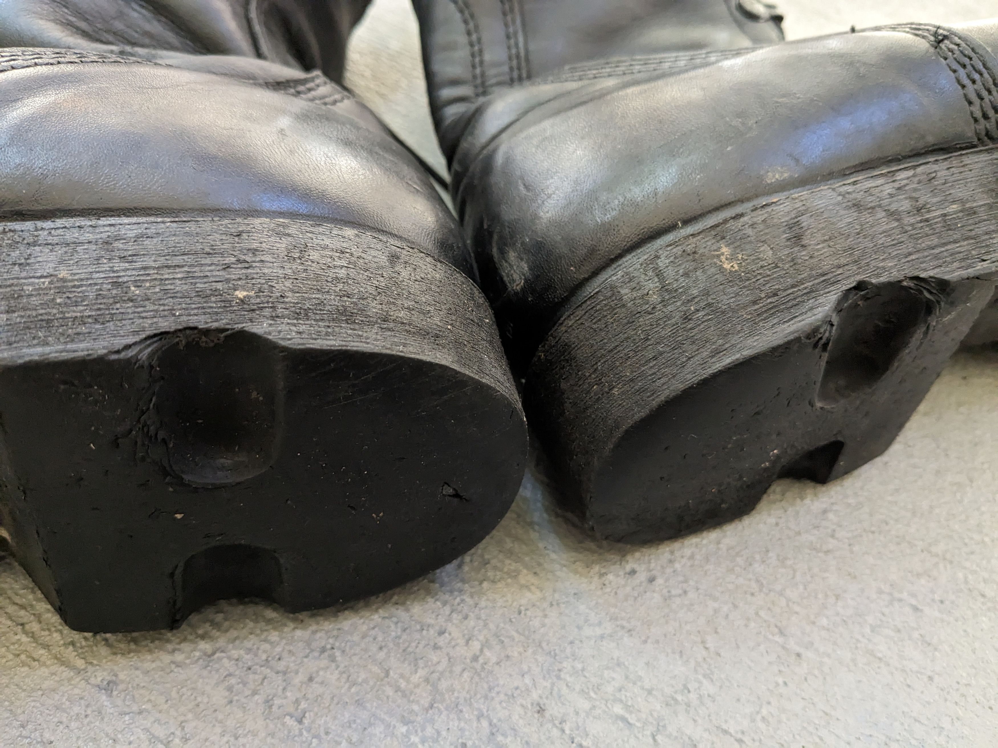 Vintage Vintage Combat Boots Black 12 Leather Biker Chunky Rubber Size US 12 / EU 45 - 15 Thumbnail