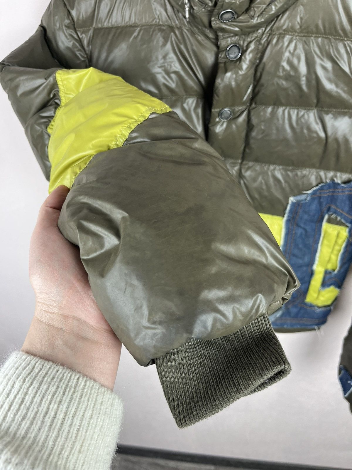 John Galliano John Galliano G Denim Logo Down Puffer Hooded Jacket Size M Size US M / EU 48-50 / 2 - 13 Thumbnail