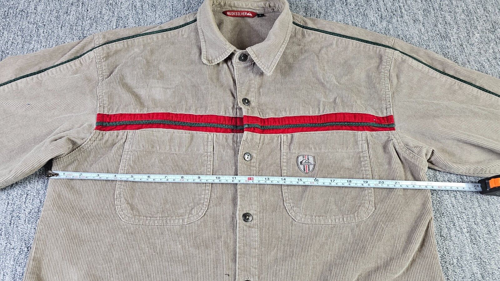 Quiksilver Vintage 90s Quiksilver Corduroy Racing Stripe Shirt 90s L Size US L / EU 52-54 / 3 - 17 Thumbnail