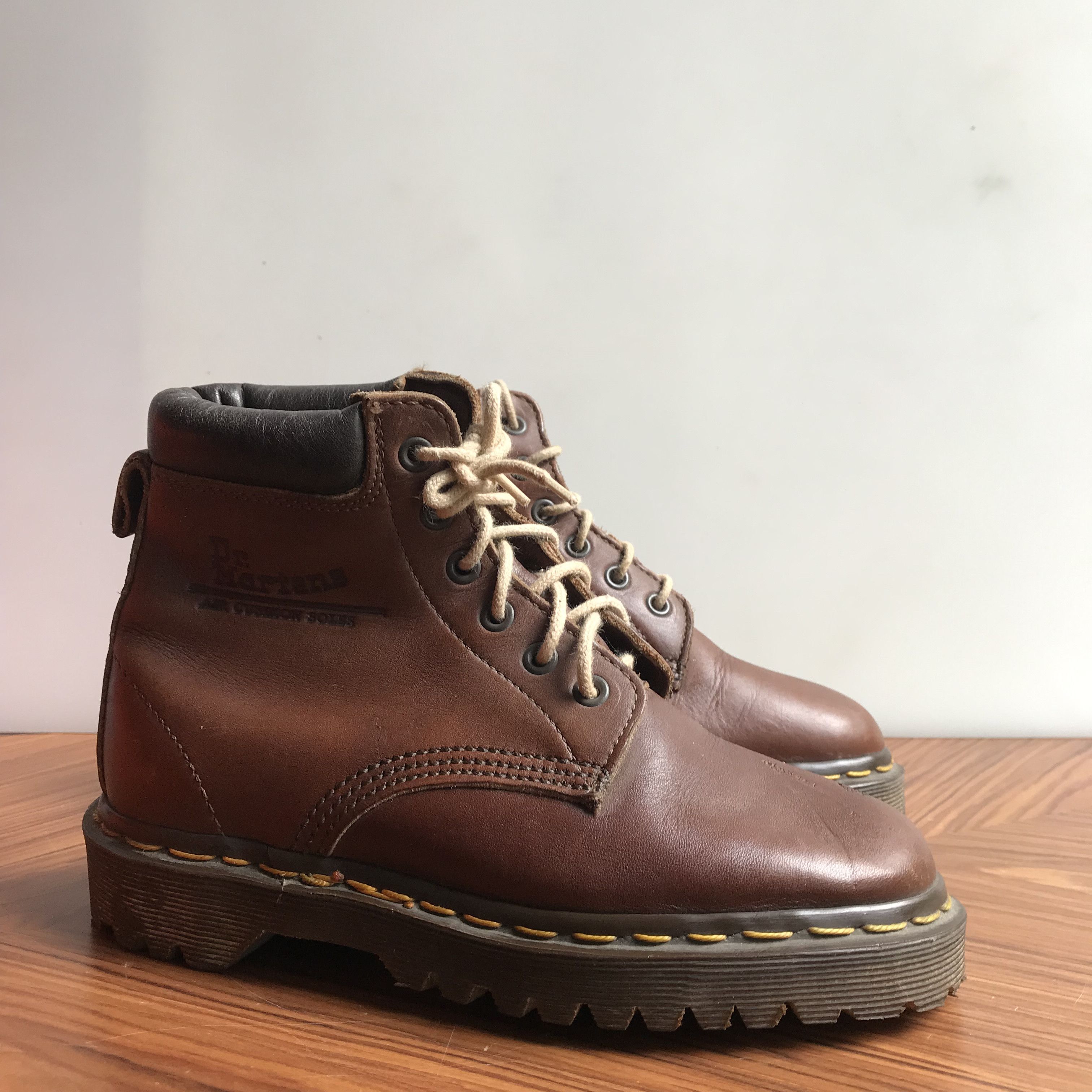 Dr. Martens × Vintage Dr Martens Saxon brown Wine Army bex soles from nos condt Size US 4 / IT 34 - 4 Thumbnail