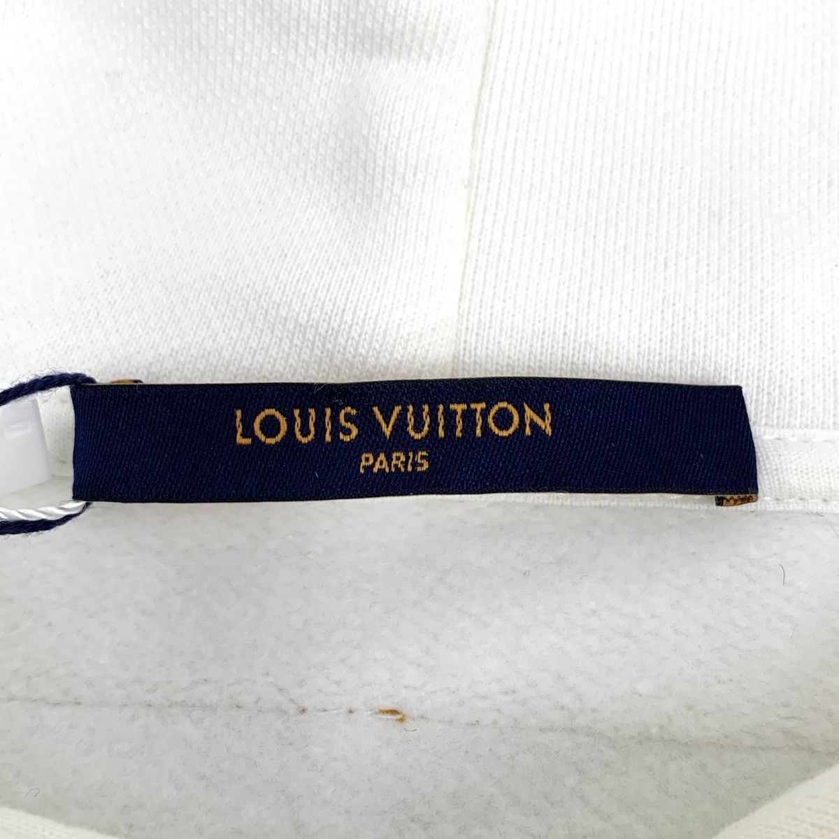 Louis Vuitton Louis Vuitton White Text Printed Hooded Sweatshirt K26WX Size US M / EU 48-50 / 2 - 5 Thumbnail