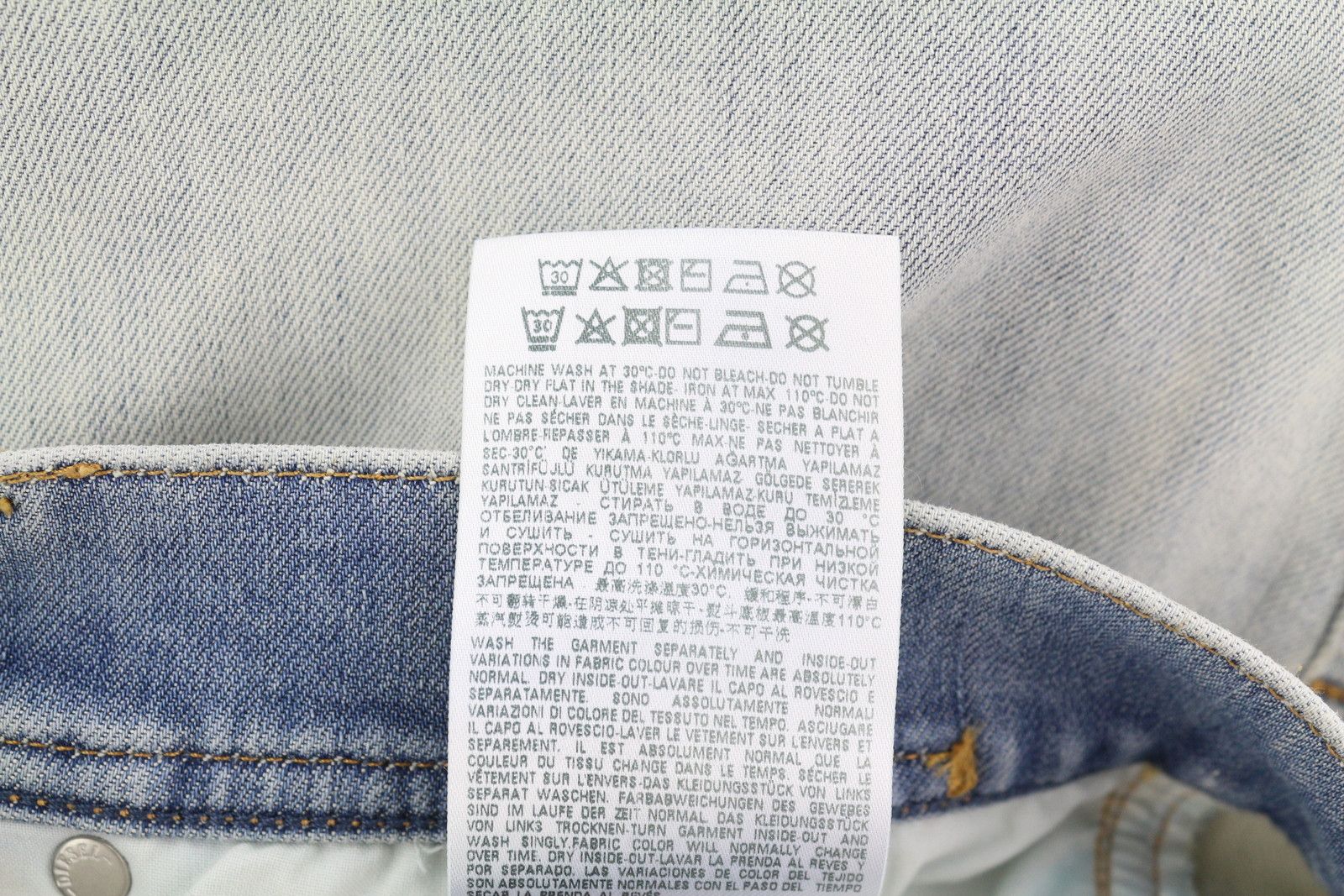 Diesel 1983 09B68 W30/L34 Blue Skinny Faded Distressed 85410 Size US 30 / EU 46 - 9 Thumbnail