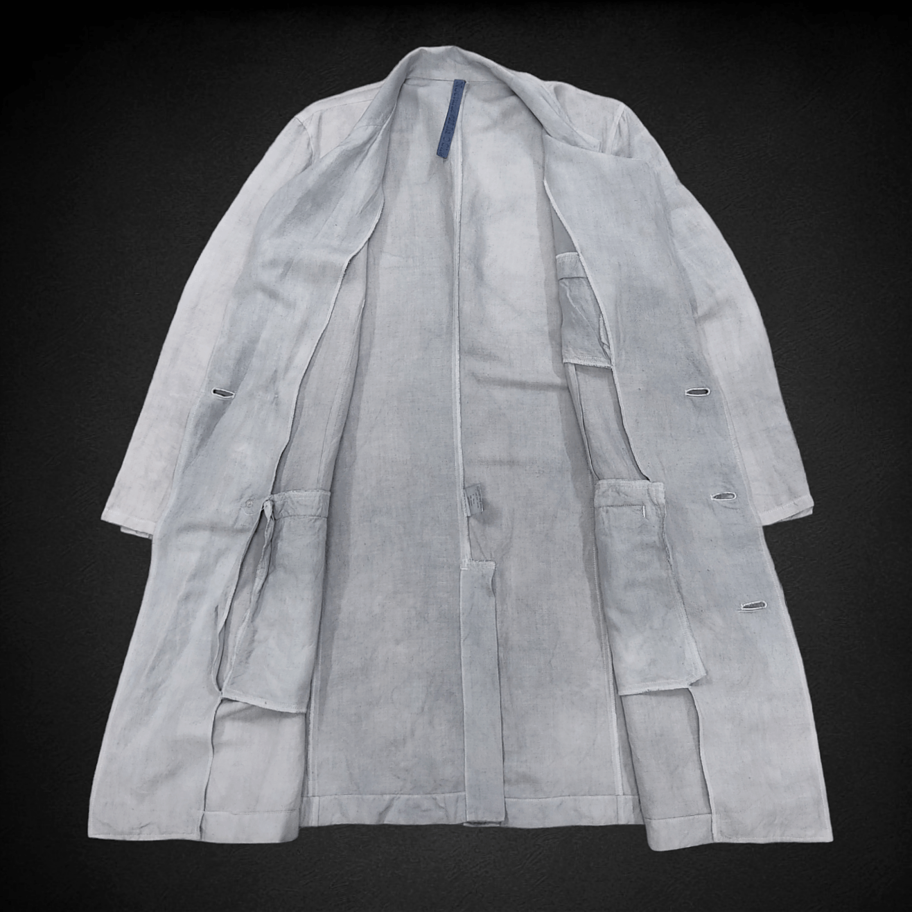 Mostly Heard Rarely Seen × Yohji Yamamoto NOCTURNE #22 C SHARP MINOR Light Trench Coat Jacket Size S / US 4 / IT 40 - 16 Thumbnail