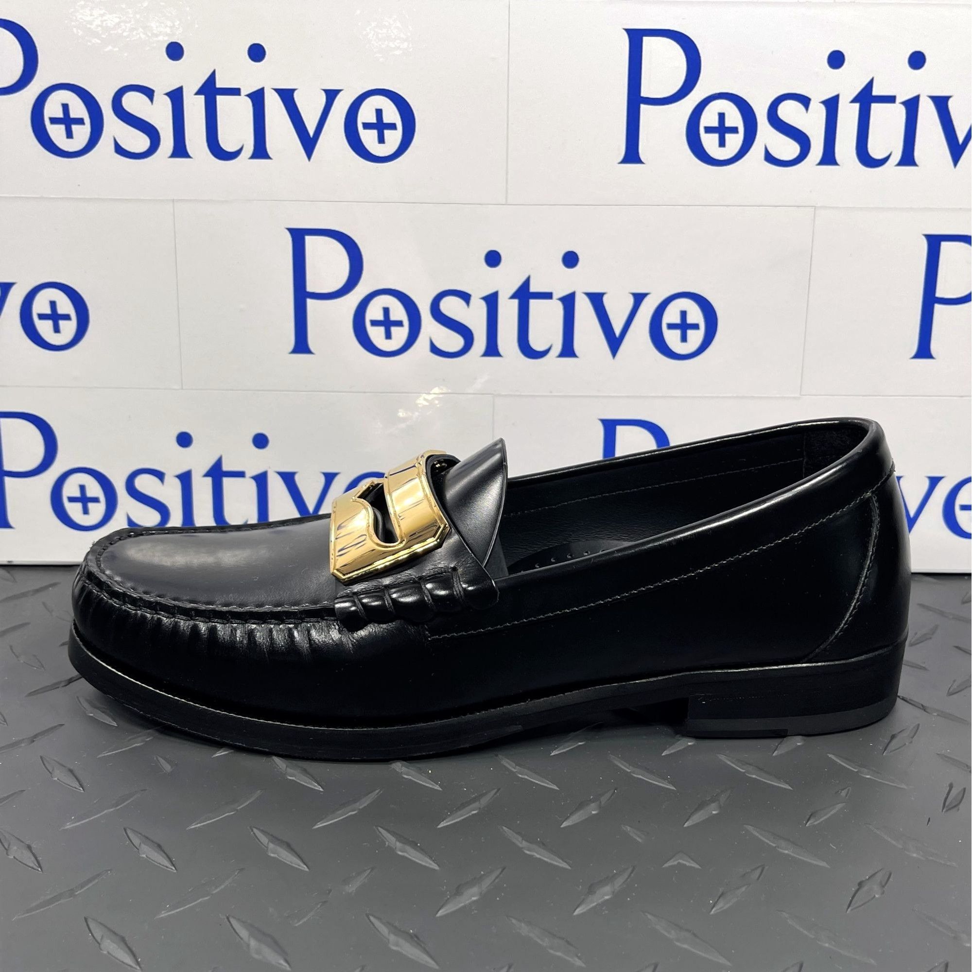 image of Buscemi Mens Town Loafer Black Leather Loafers Us 7 Eu 40