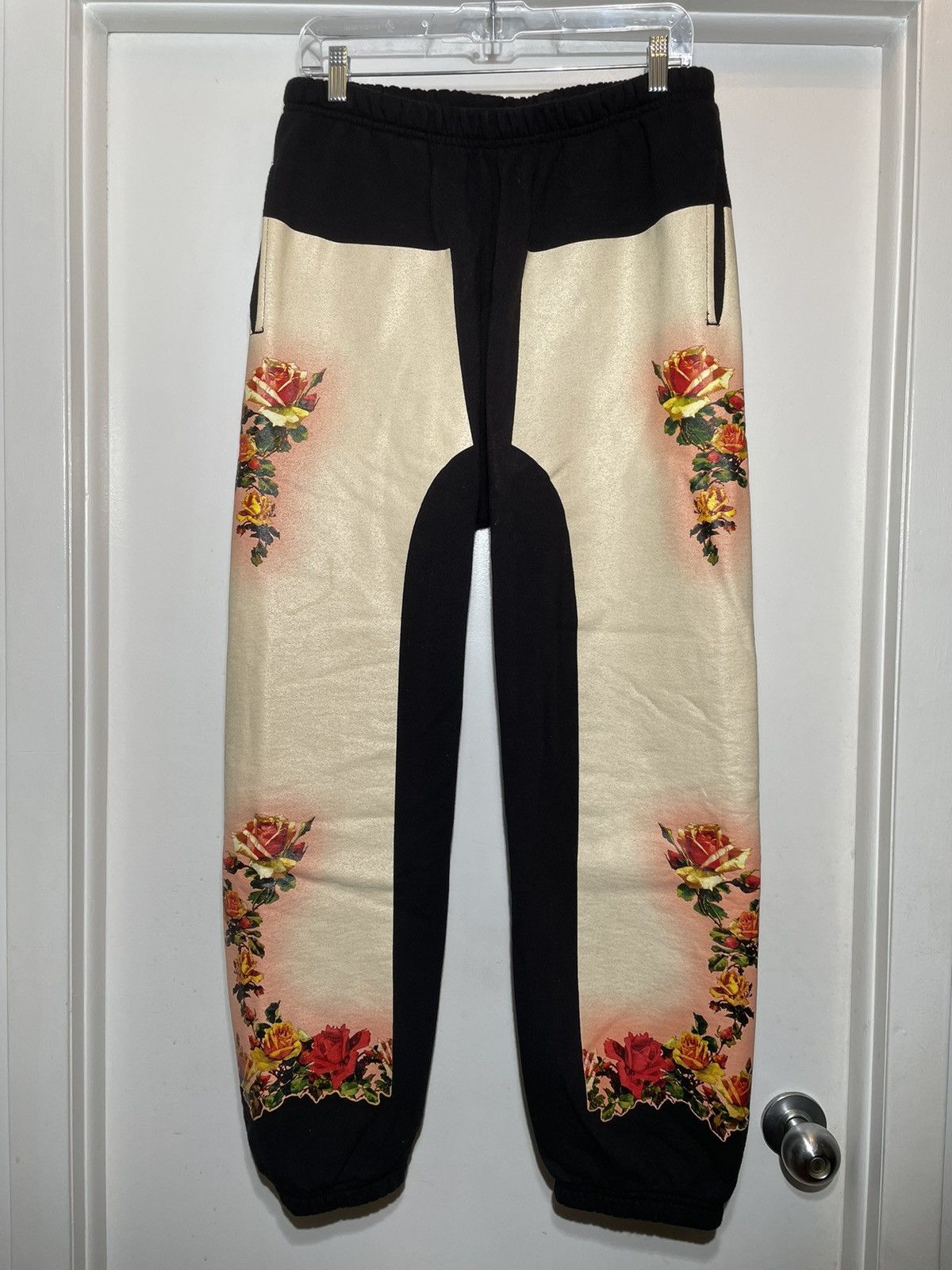 image of Jean Paul Gaultier Floral Sweatpants Ss ‘19 in Black, Men's (Size 32)
