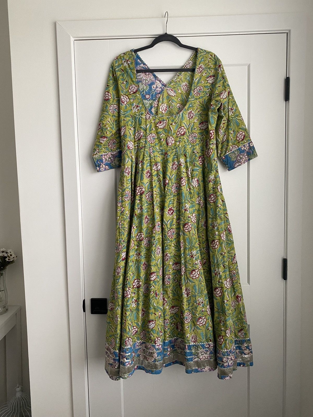 Other Shobitam 6M Flare Lime green Angrakha Anarkali Dress Size XL / US 12-14 / IT 48-50 - 9 Thumbnail