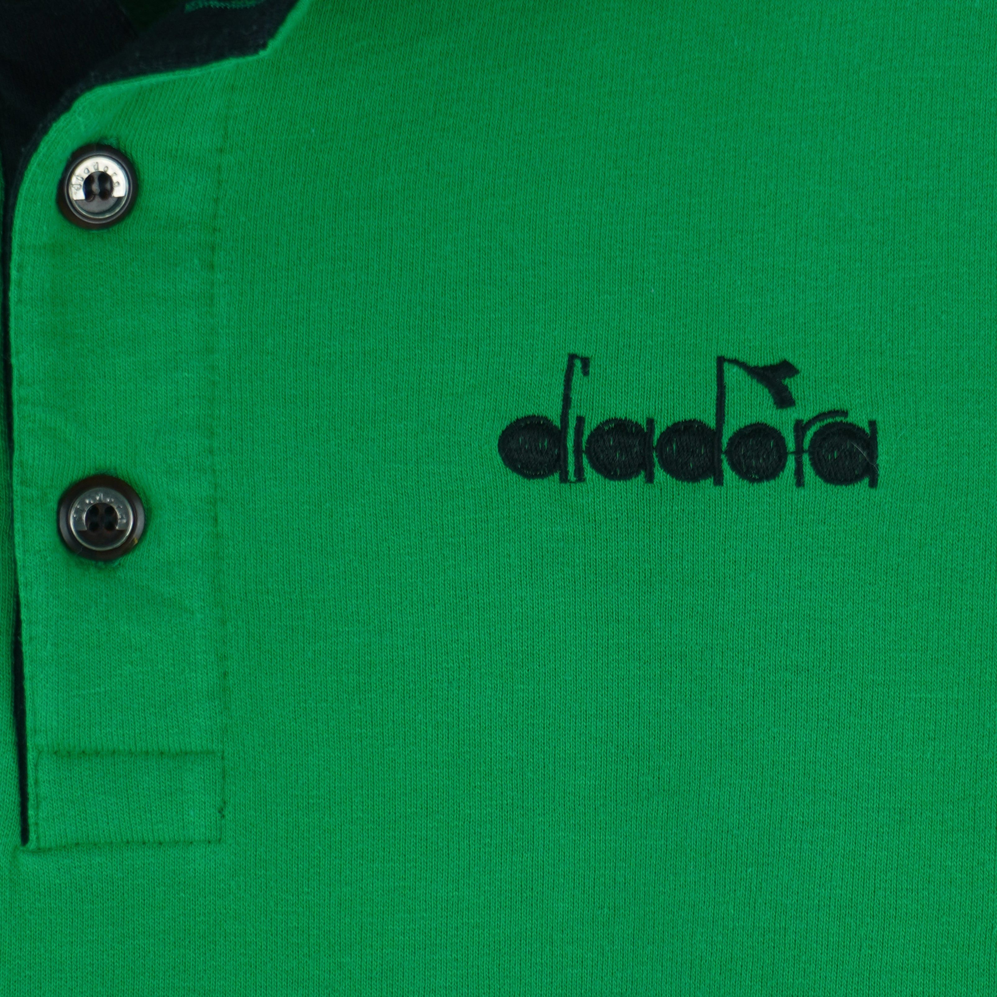 Diadora Green 1/4 Button-up Sweatshirt 1990s Large Size US L / EU 52-54 / 3 - 3 Thumbnail