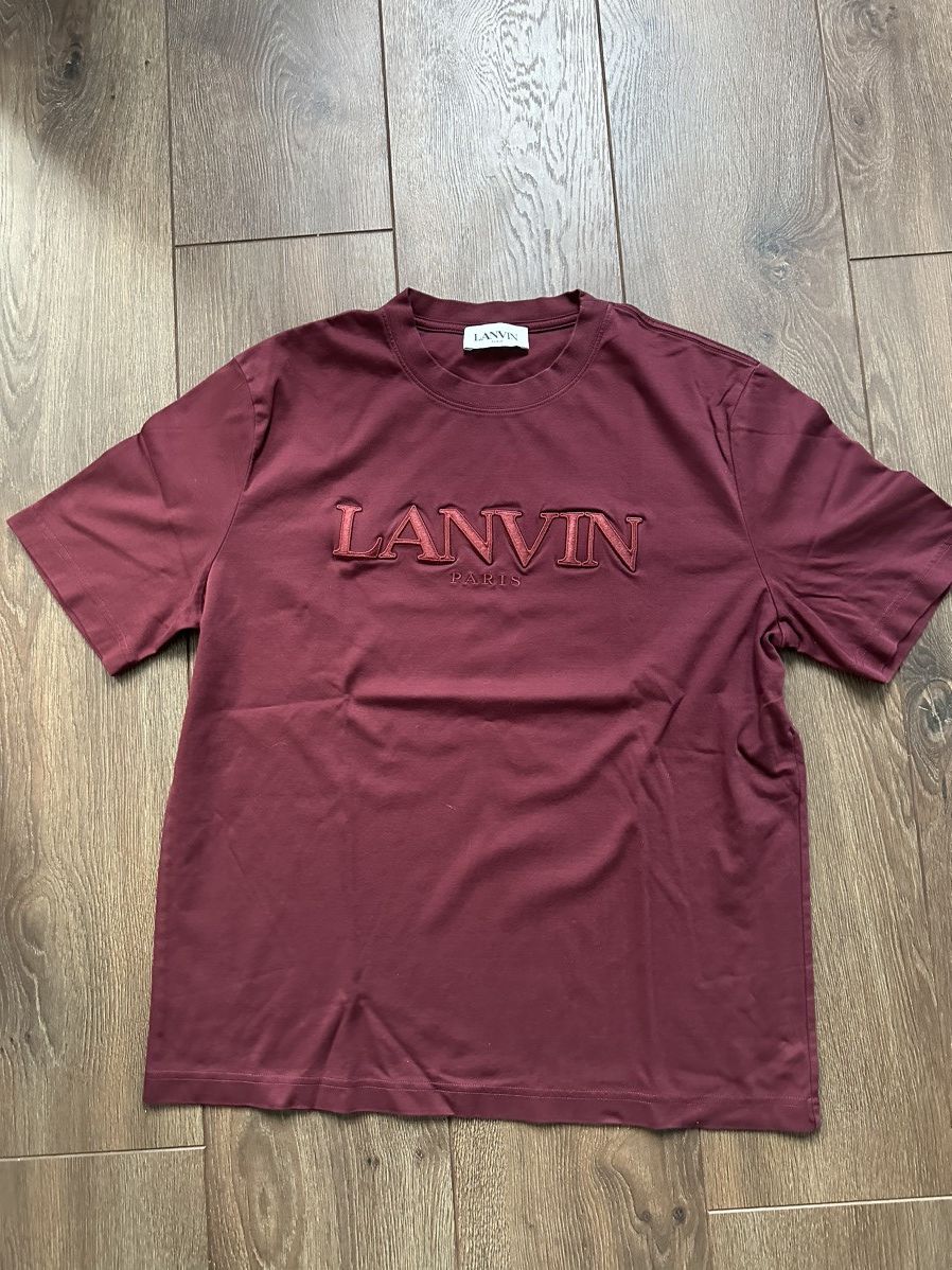 image of Lanvin Logo Shirt in Burgundy, Men's (Size Small)