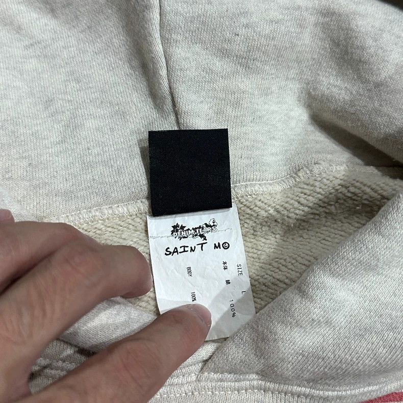 Saint Michael Saint Michael Wash damaged rolled edge hoodie Size US L / EU 52-54 / 3 - 5 Thumbnail