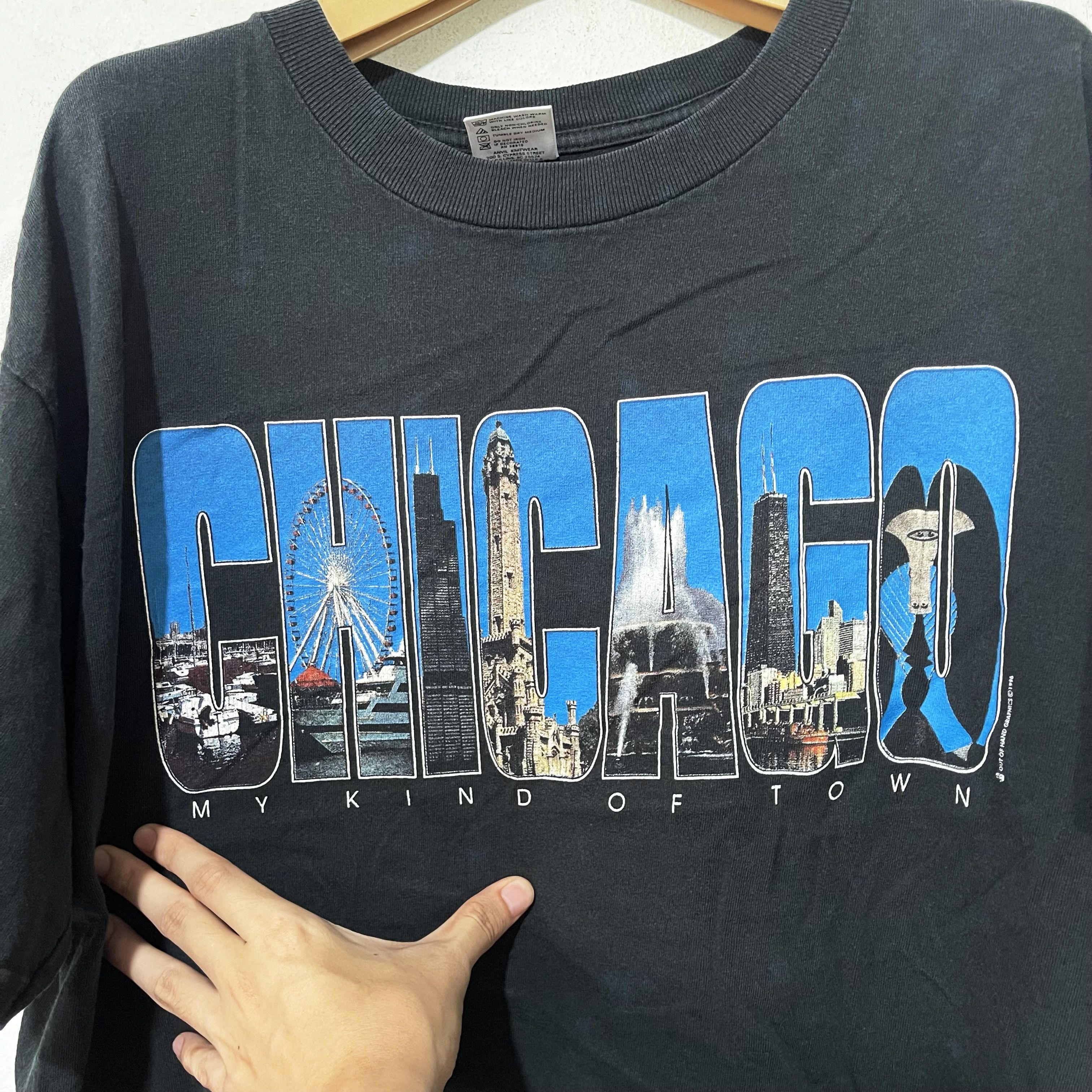 Vintage Vintage 90s Chicago Skyline Crop Tops Size L / US 10 / IT 46 - 2 Thumbnail