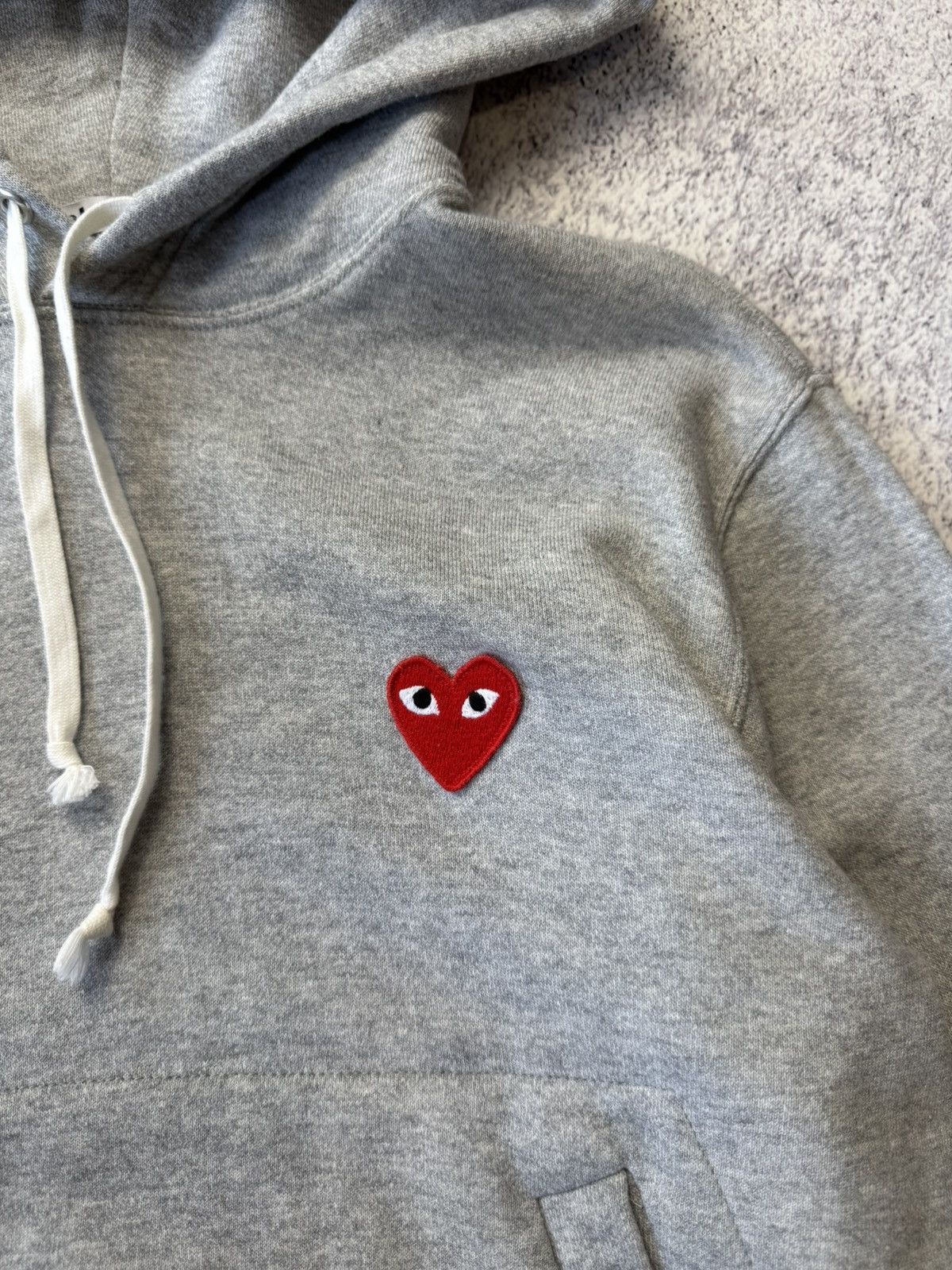 Comme des Garcons PLAY Comme Des Garcons Play CDG Grey Hoodie Sweatshirt Japanese Size M / US 6-8 / IT 42-44 - 14 Thumbnail