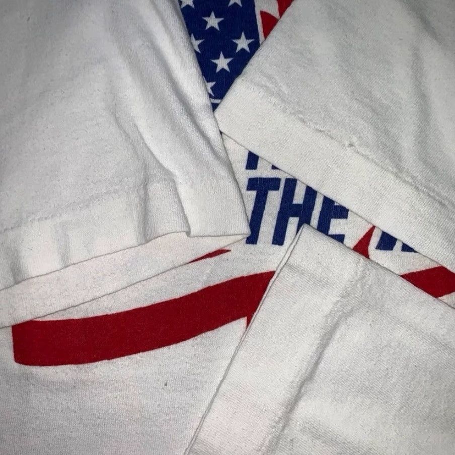 Nike VINTAGE Nike T-Shirt USA Flag Capital Challenge 90s Graphic Tee Men Medium White Unisex Crew Neck Short Sleeve USA 80s 70s 90s Sportswear/Beach Size US M / EU 48-50 / 2 - 7 Thumbnail