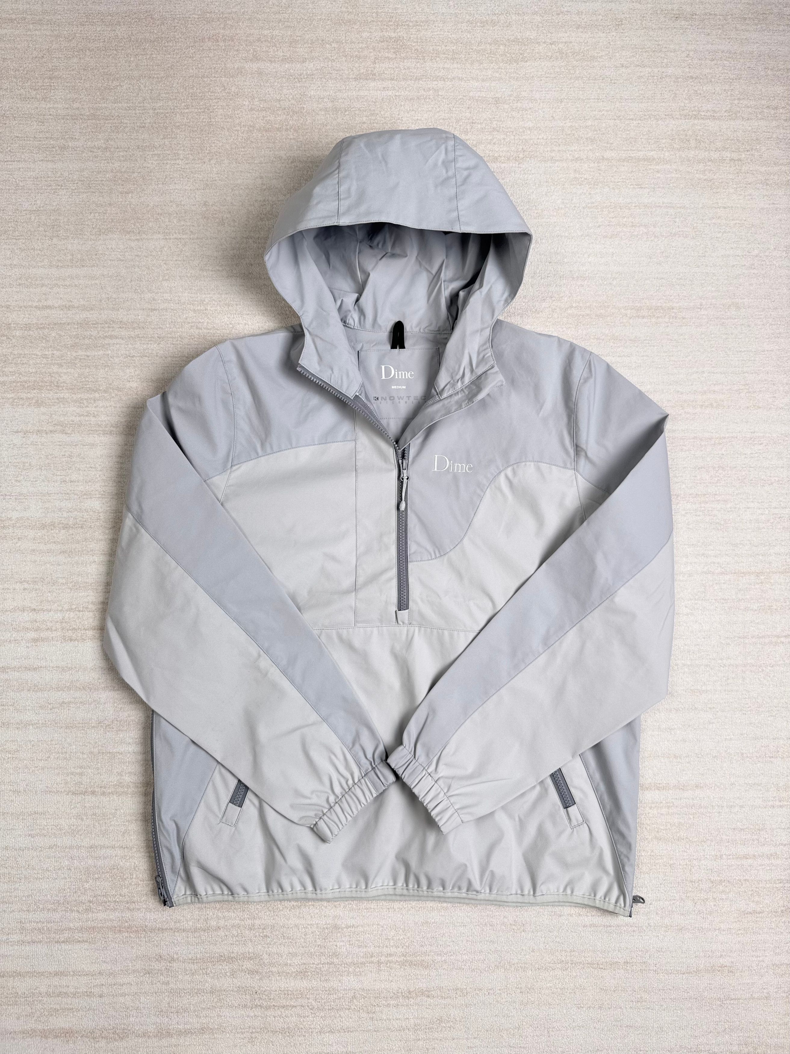 Dime Dime Pullover Hooded Shell Half Zip Jacket Grey Size US M / EU 48-50 / 2 - 1 Thumbnail