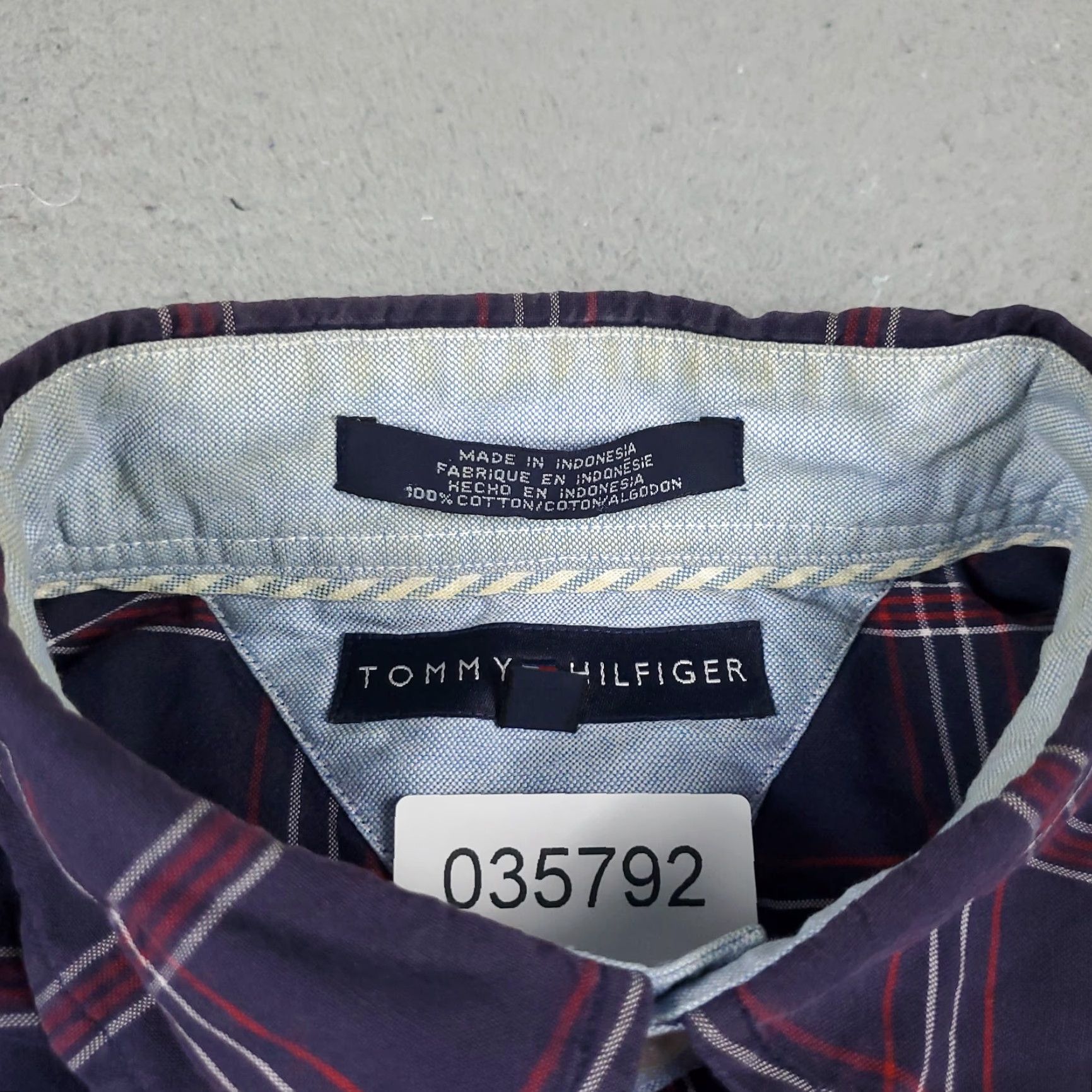 Tommy Hilfiger Tommy Hilfiger Shirt Mens Medium Purple Plaid Button-Up Short Sleeve Casual Classic Modern Colorful American Size US M / EU 48-50 / 2 - 4 Thumbnail